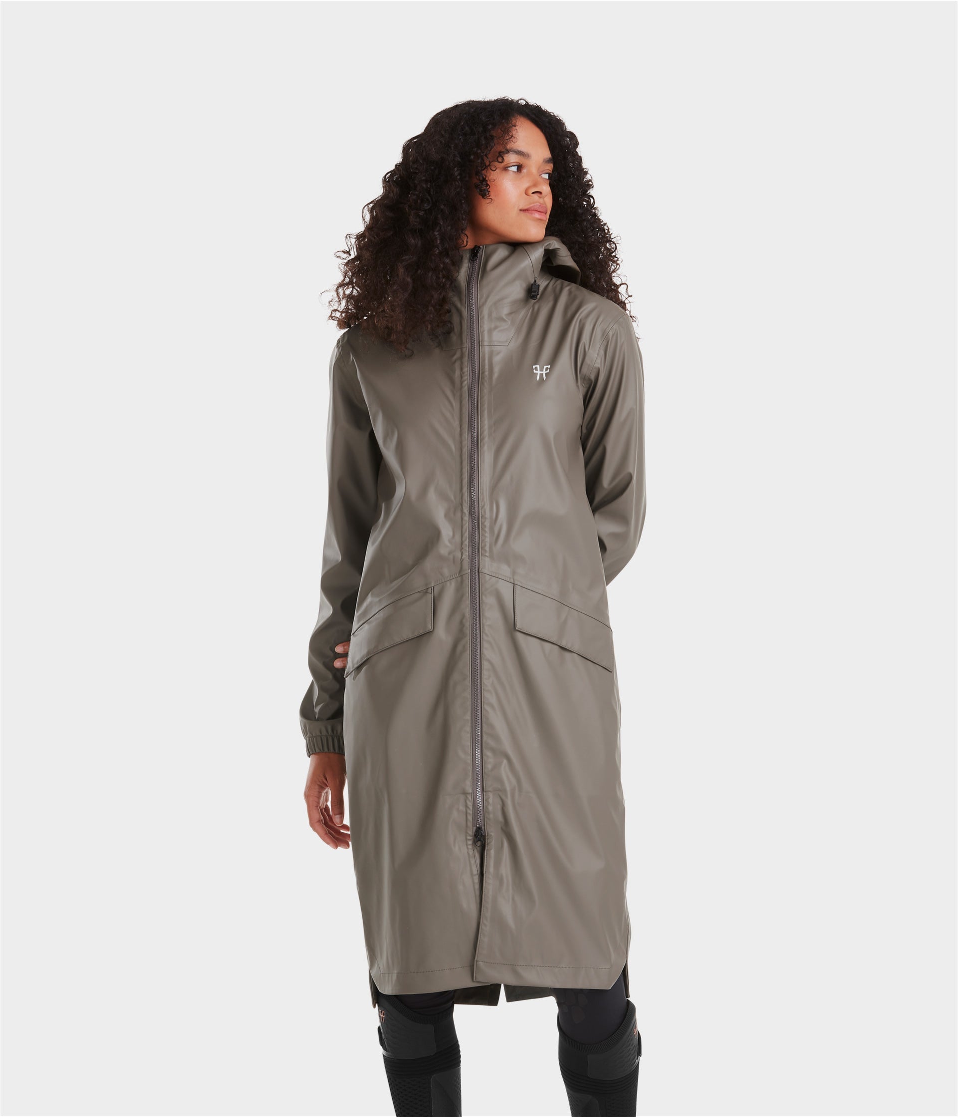 HORSE PILOT Long Raintech jacket Women - Iron