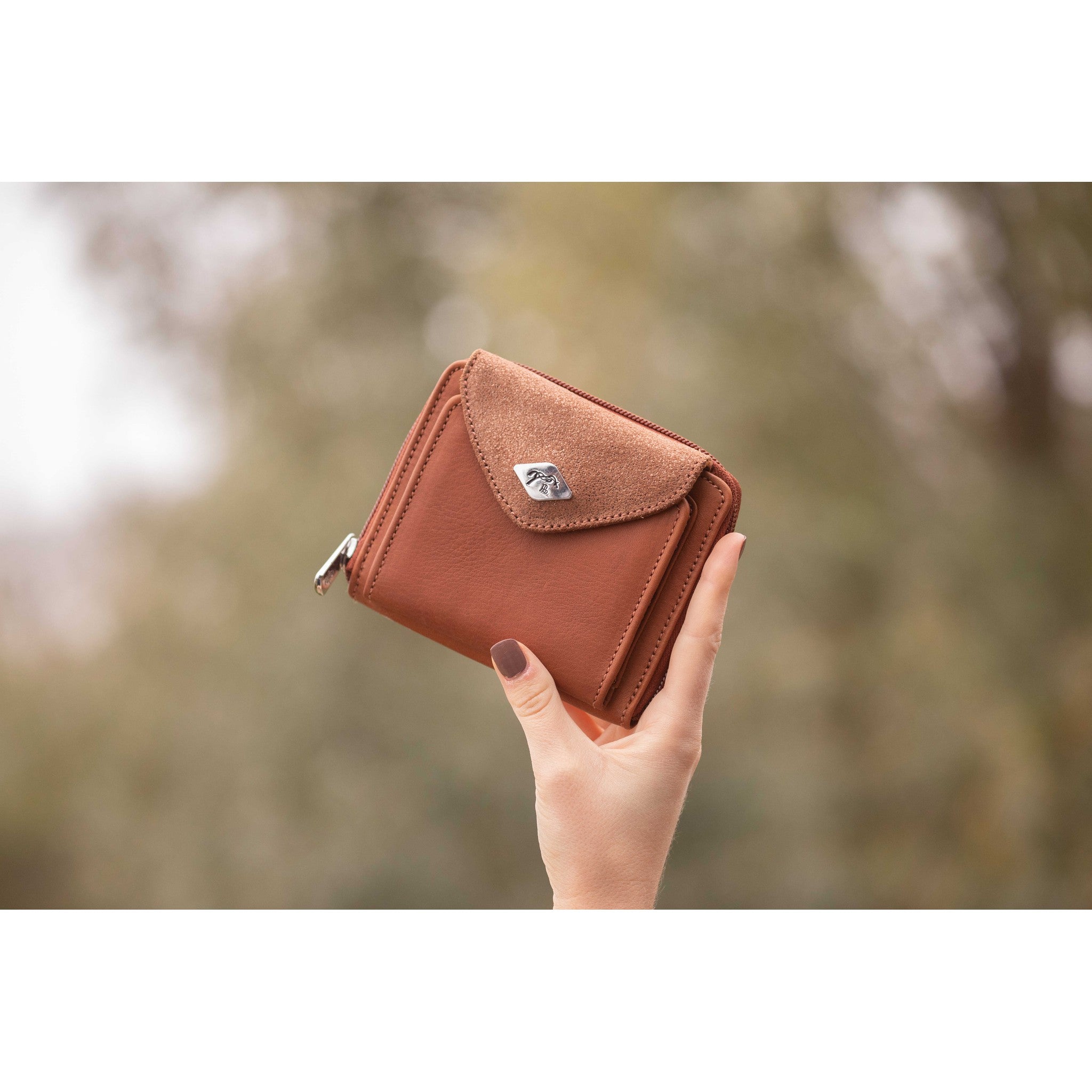 Penelope Clémence Leather Wallet Cognac - 936024014_ambi_3