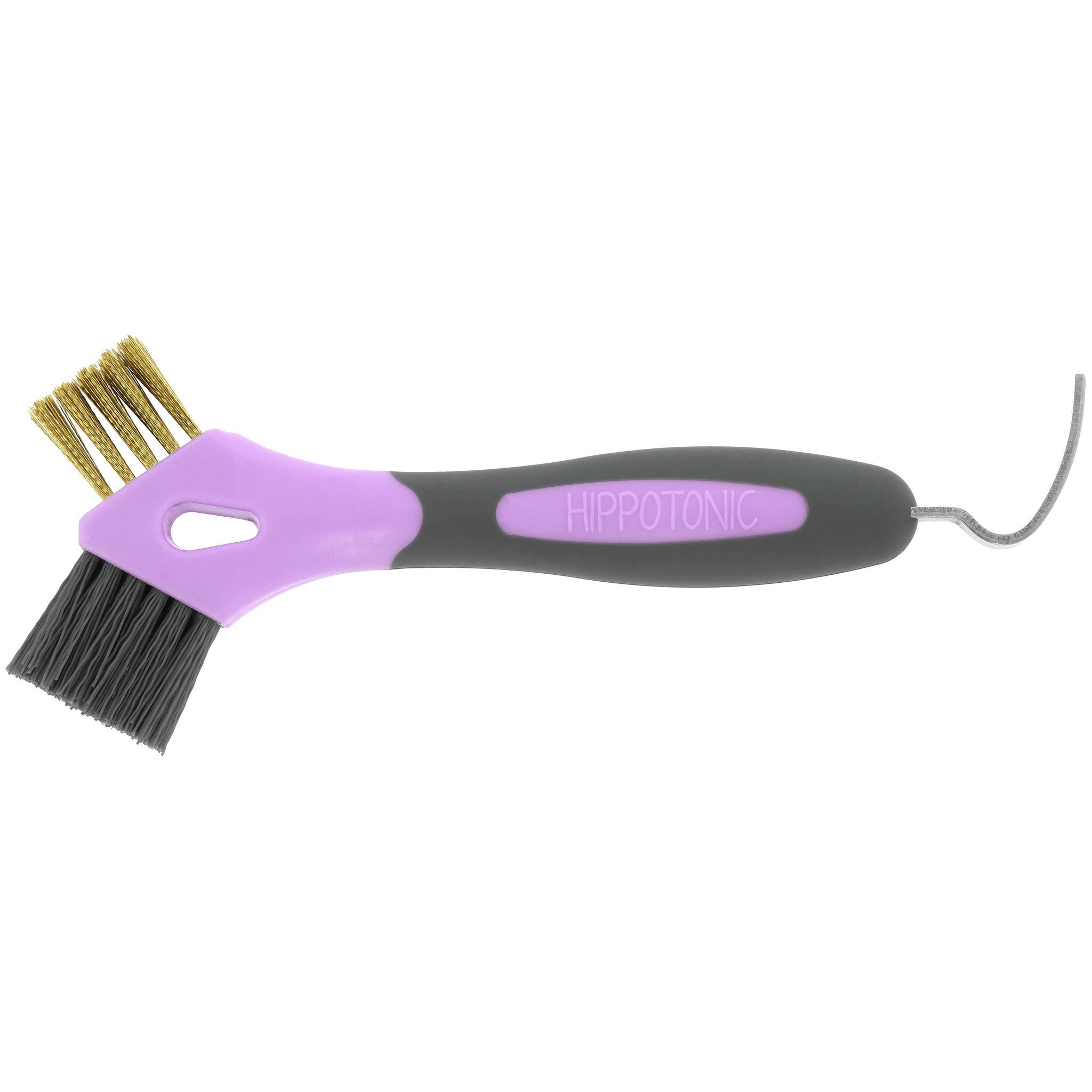 Hippo-Tonic 3-in-1 Metal Brush Hoof Pick Purple 700143015