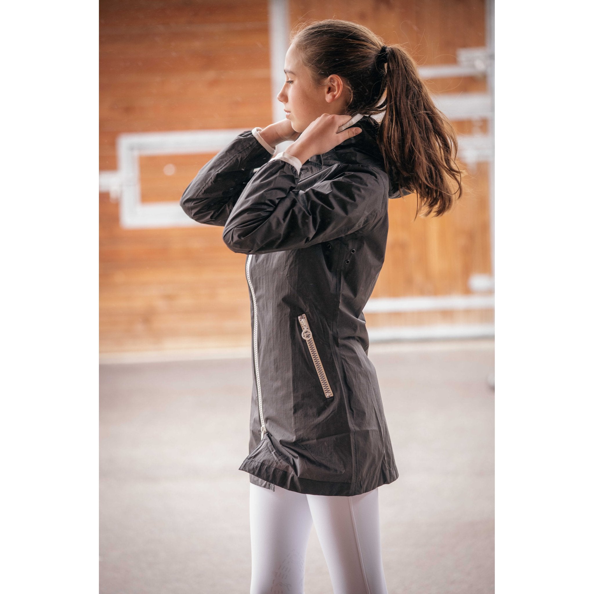 Penelope Fashion Rain Waterproof Jacket - Women's Black - 978911020_ambi_3