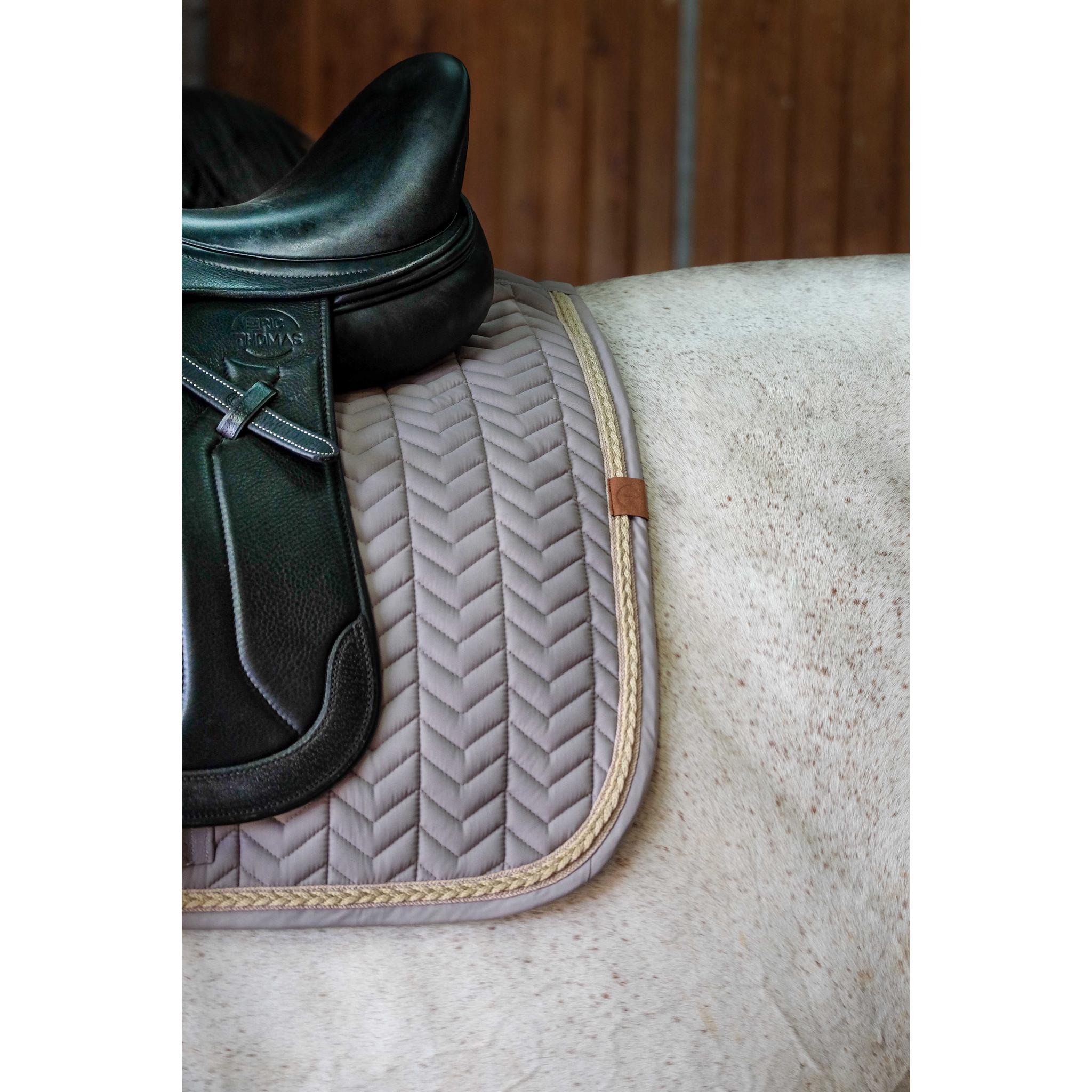 EQUITHÈME Softy Dressage Saddle Pad Light grey - 204766021_ambi_4