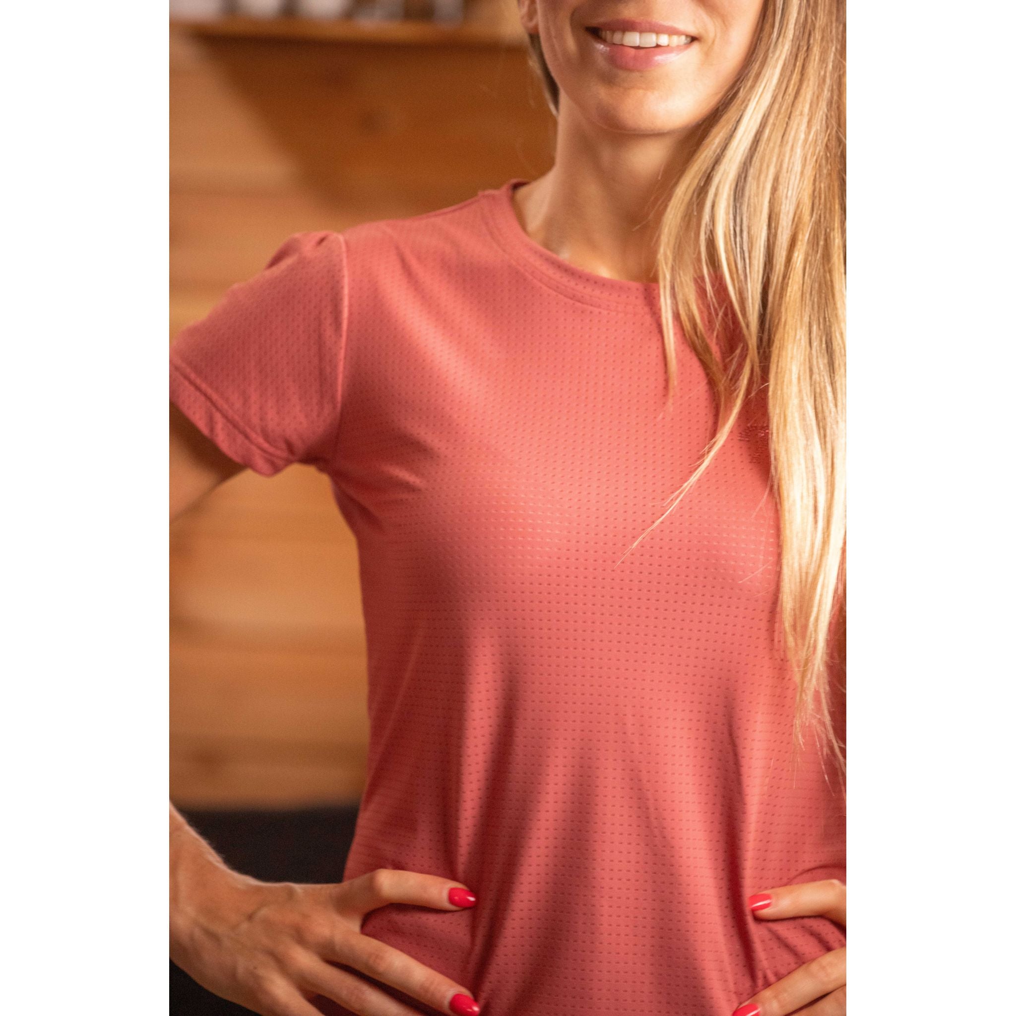 Penelope Techflo T-Shirt - Ladies Terracotta - 963430241_ambi_3