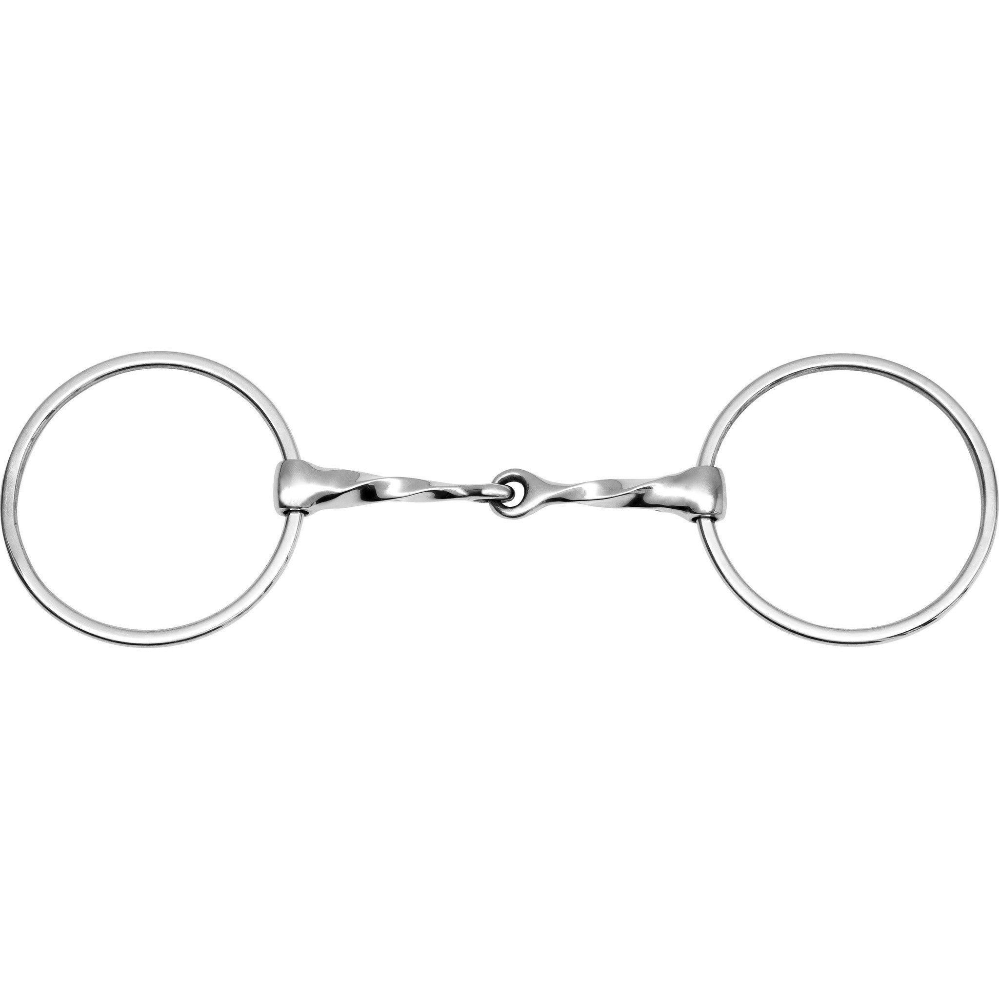 FEELING Large rings snaffle bit, twisted 600450125