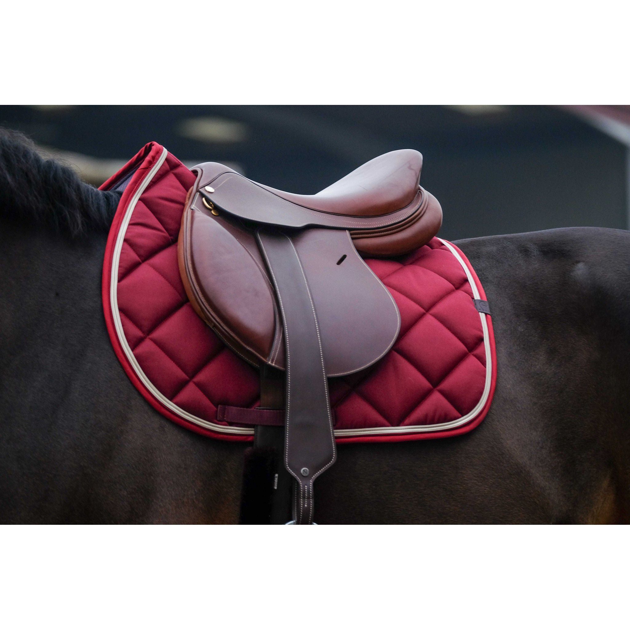 EQUITHÈME Classic Saddle pad - All purpose Burgundy 204773033