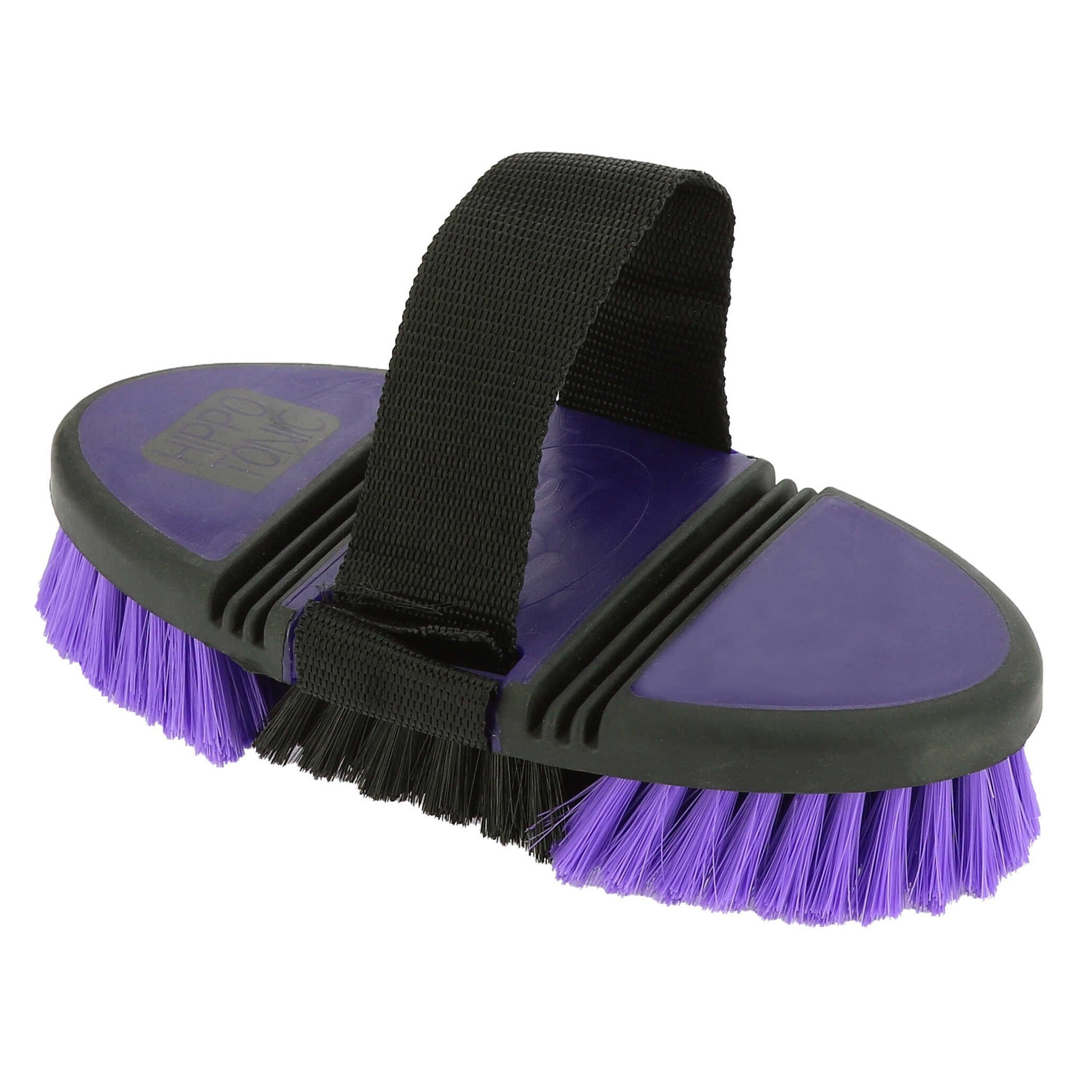 "Softgrip" flexible nylon dandy brush HIPPO-TONIC Purple/black 700550152