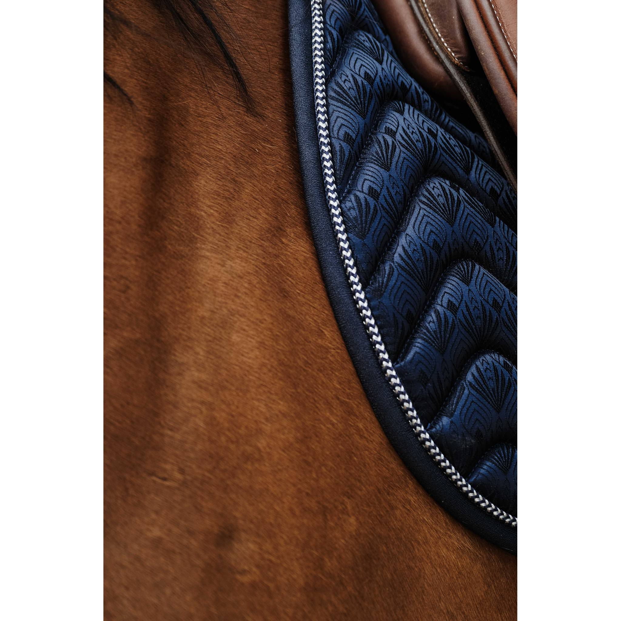EQUITHÈME Brocart saddle pad - All purpose Navy blue 204002007