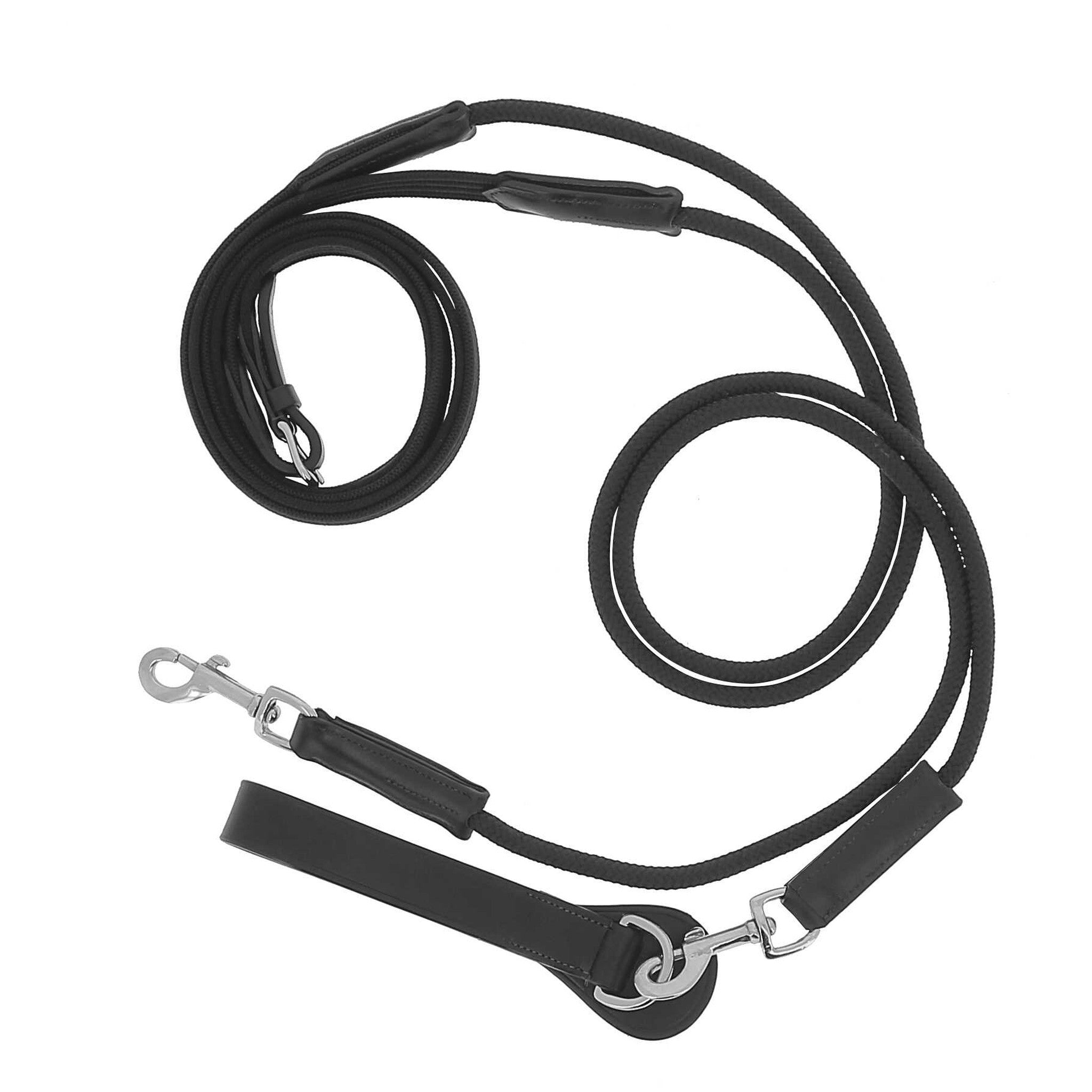 Norton Pro draw reins, web/rope Black 305056102