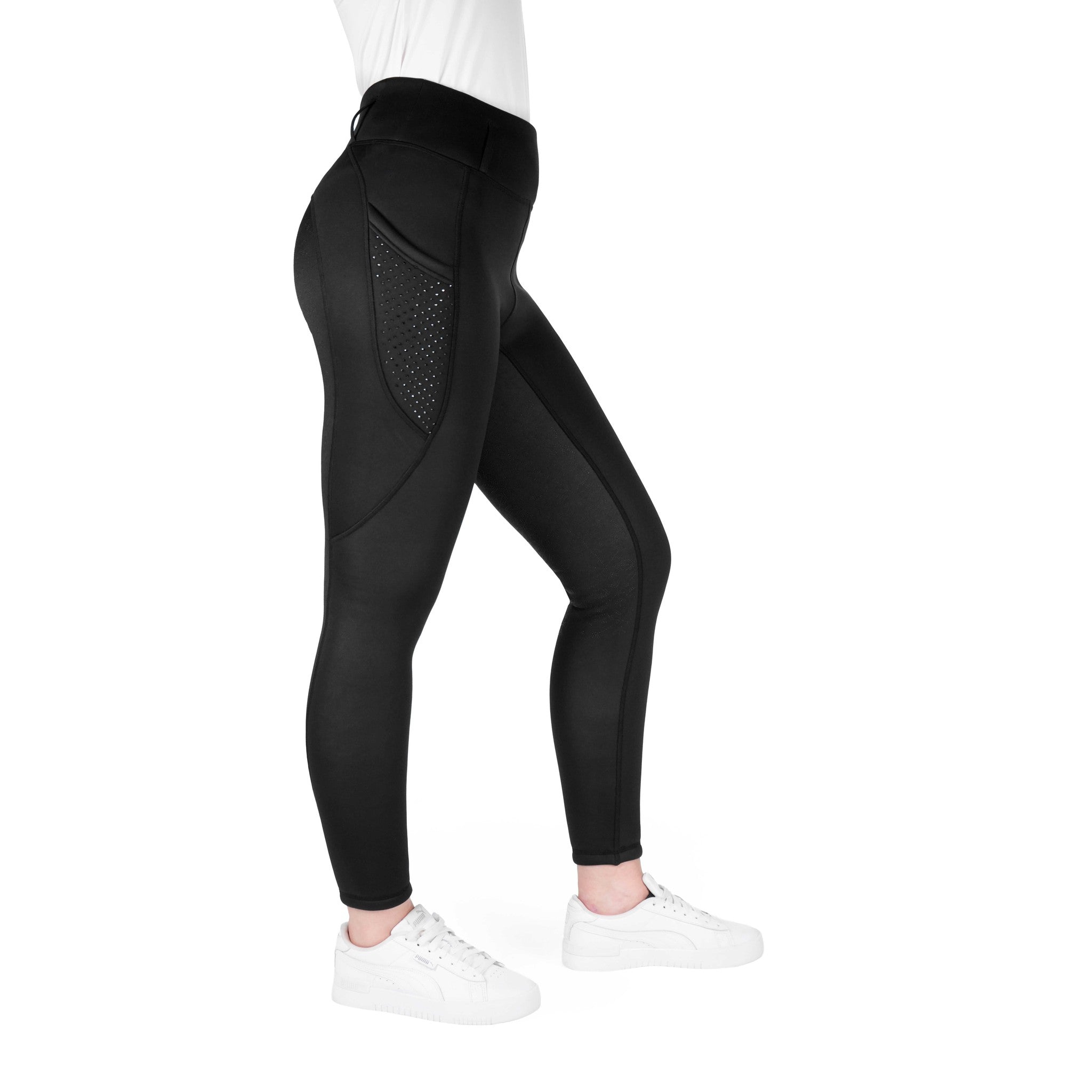 EQUITHÈME 'Je t'aime' Neva Leggings for Kids Black - 979168236_packshot_3