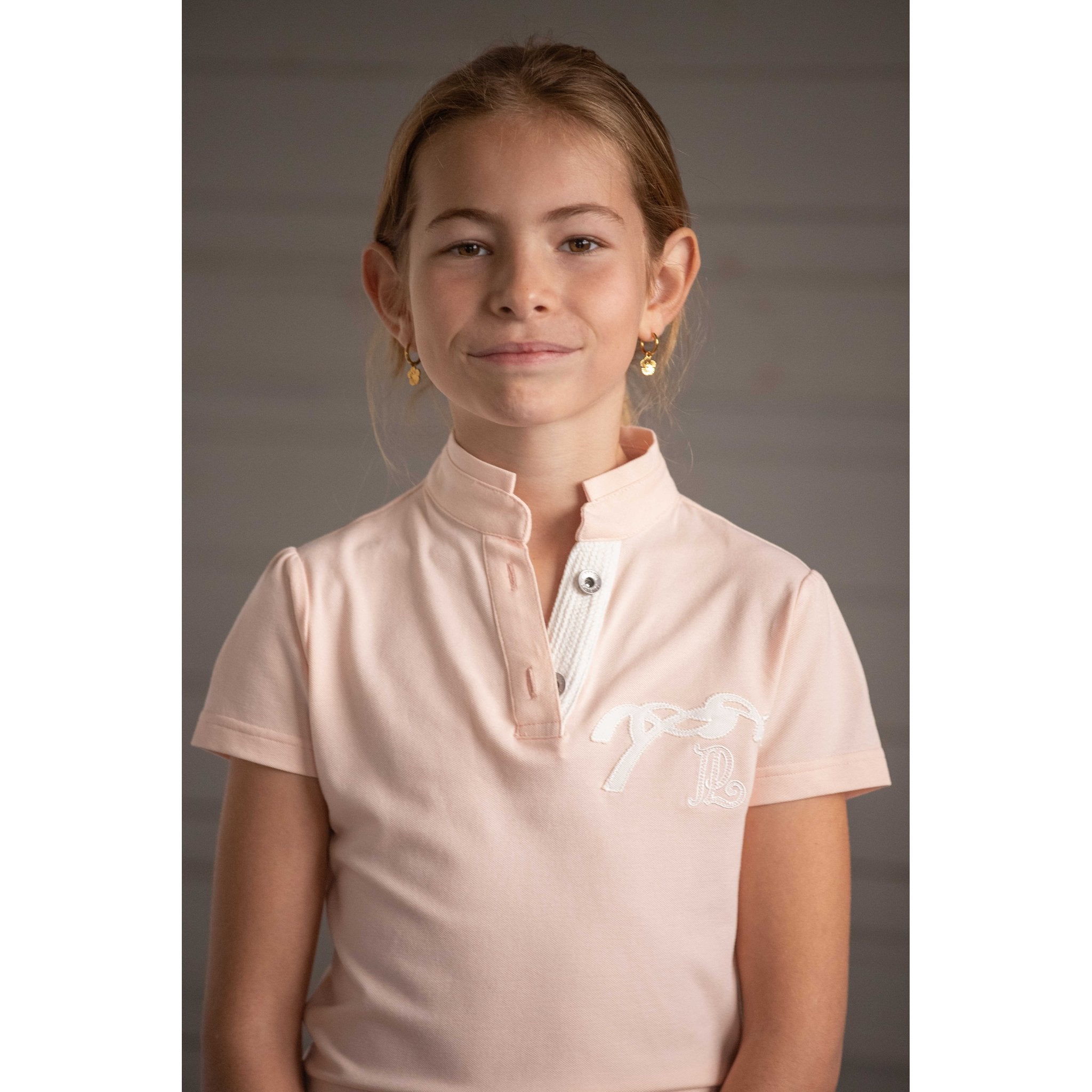 Eden by Pénélope Victorine Polo Shirt - Kids Beige/pink - 980407510_ambi_1