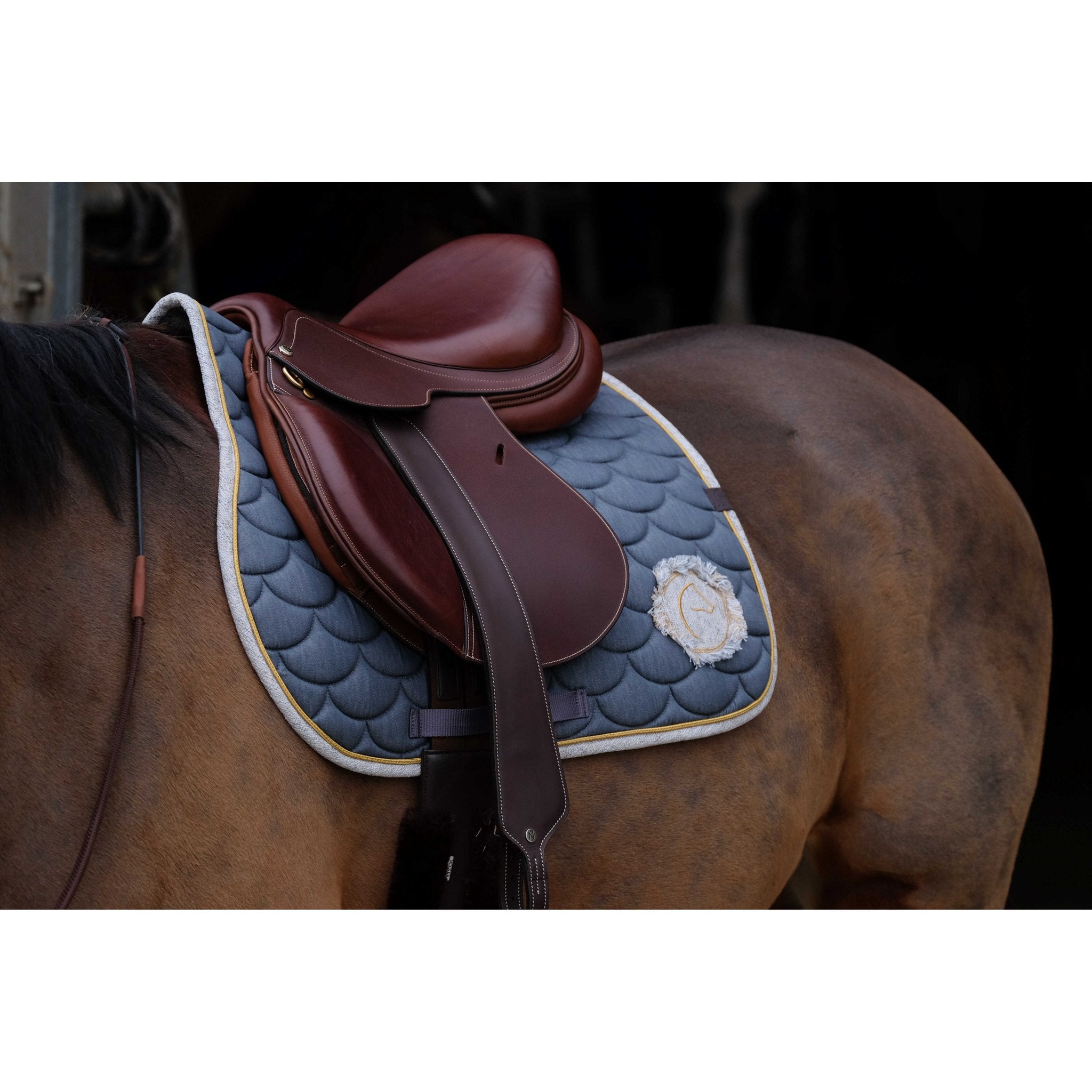 EQUITHÈME Denim All-Purpose Saddle Pad Grey - 204771011_ambi_1