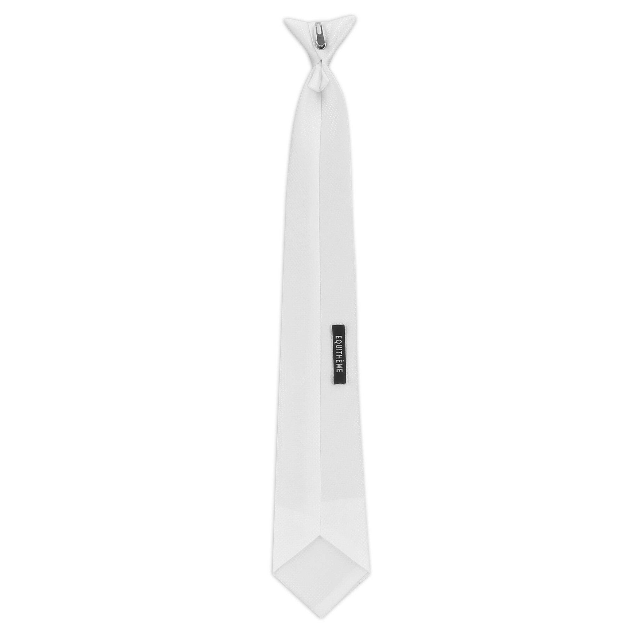 EQUITHÈME Clip-on Trevira tie White 930202