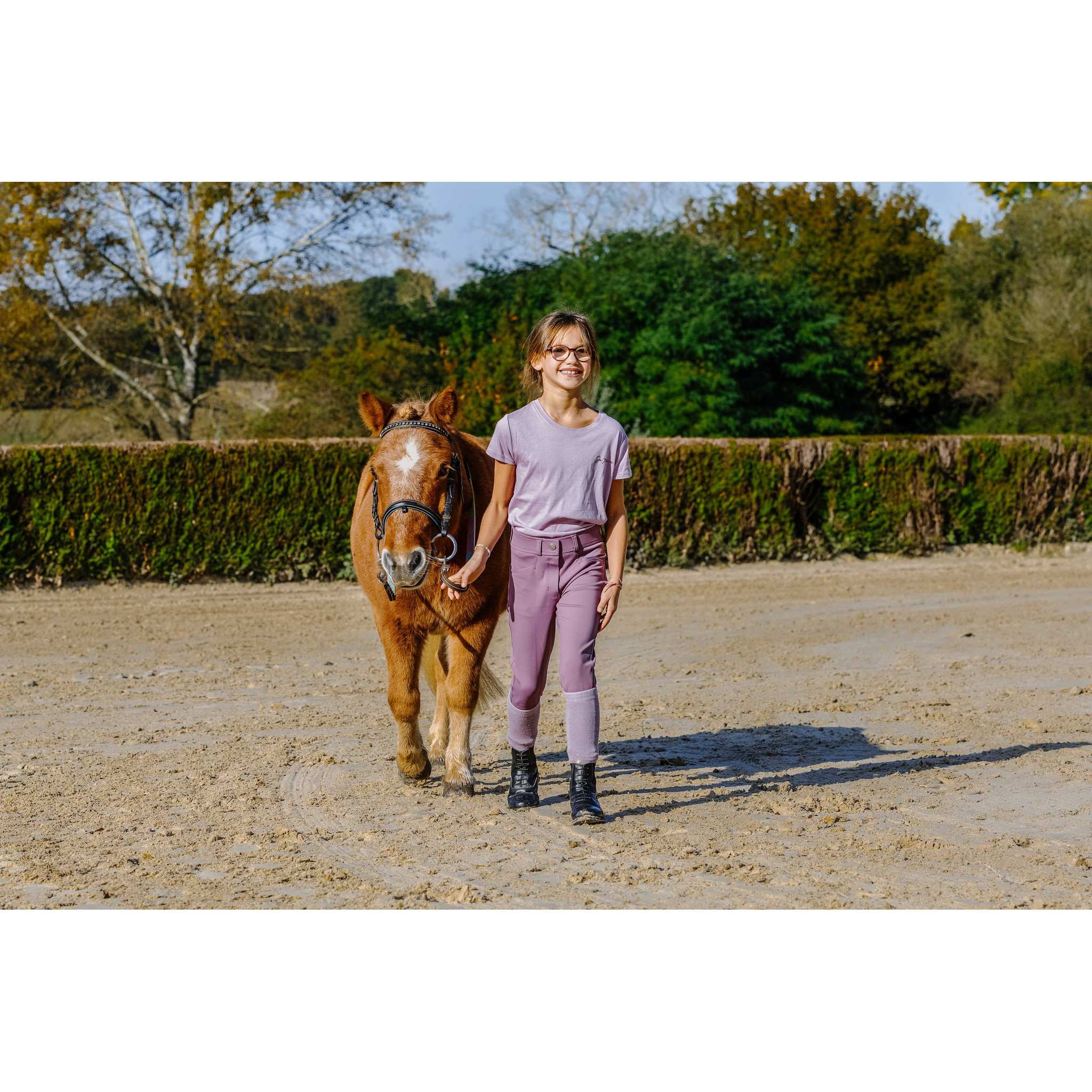 EQUITHÈME Carly Silicone Full Seat Breeches - Kids Black 979863210