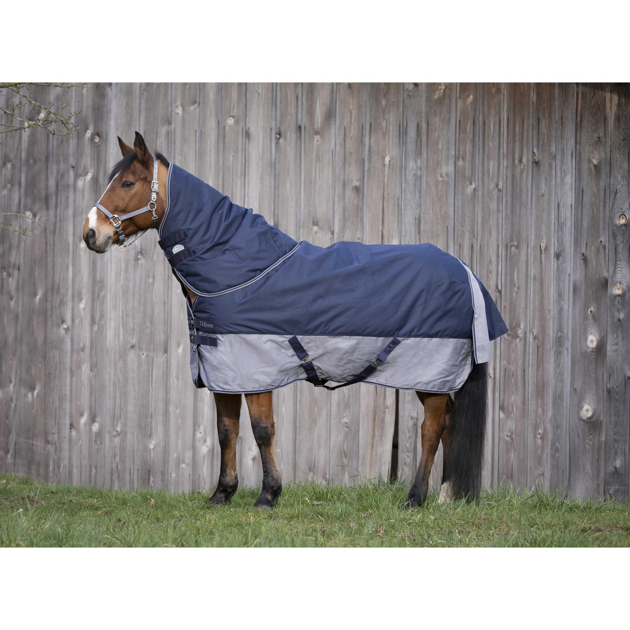 EQUITHÈME Tyrex New 600D Rug - Standard Navy blue/grey 400911753