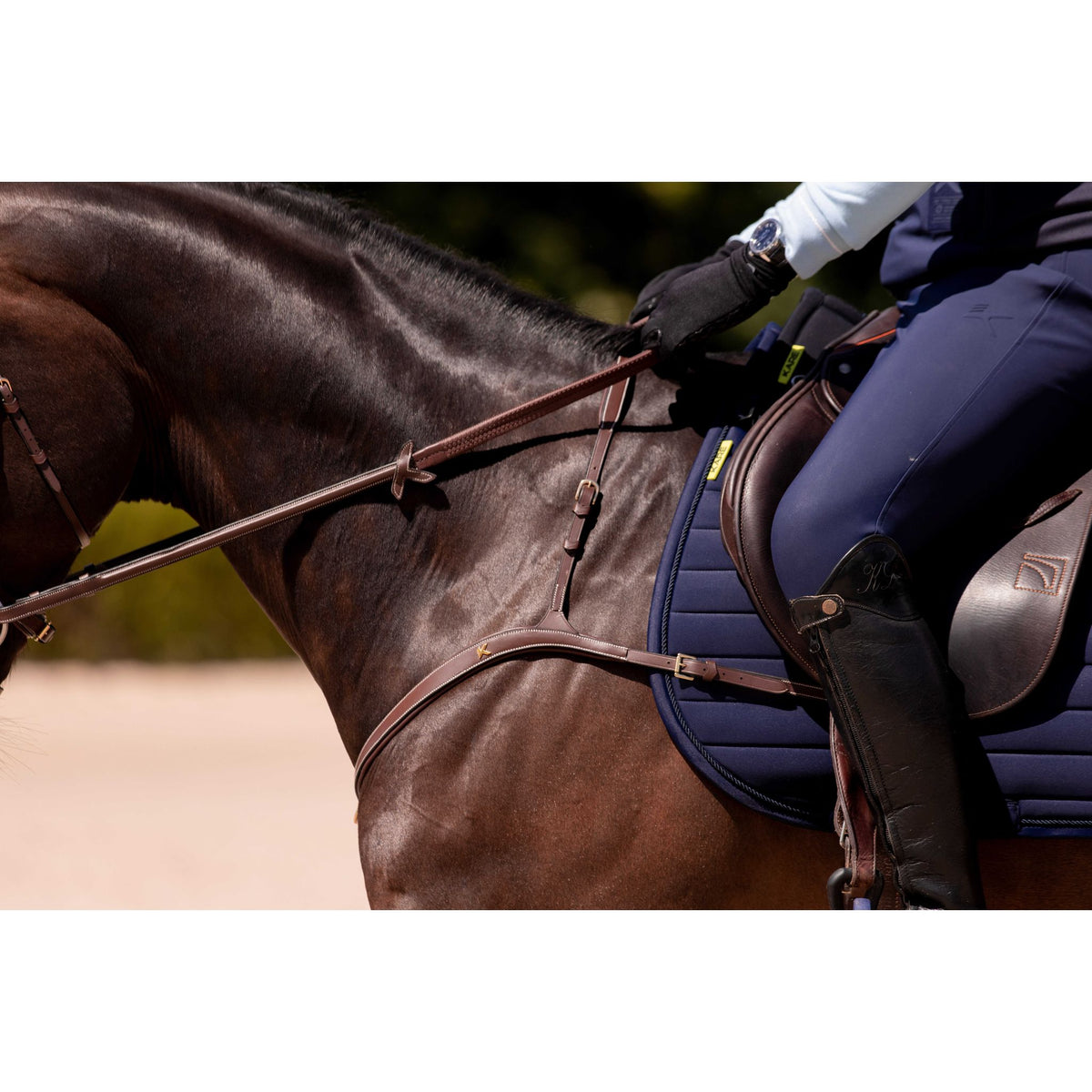 K by EQUITHÈME K-Soft Rubber Reins - Havana - 305021318_ambi_1