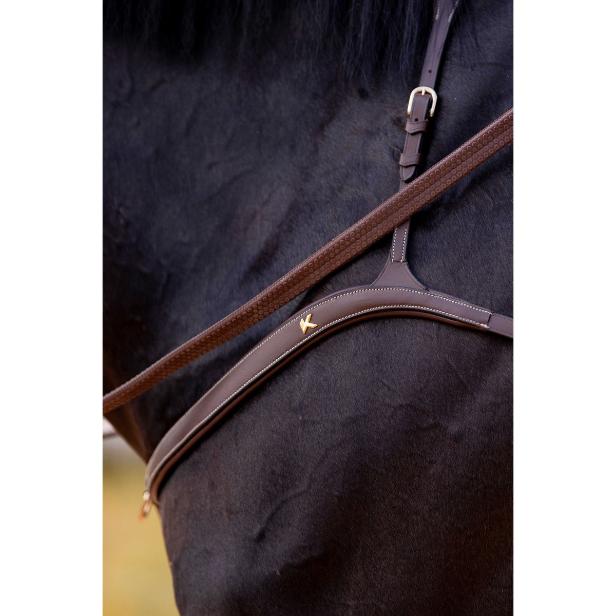 K by EQUITHÈME K-Soft Rubber Reins - Havana - 305021318_ambi_4