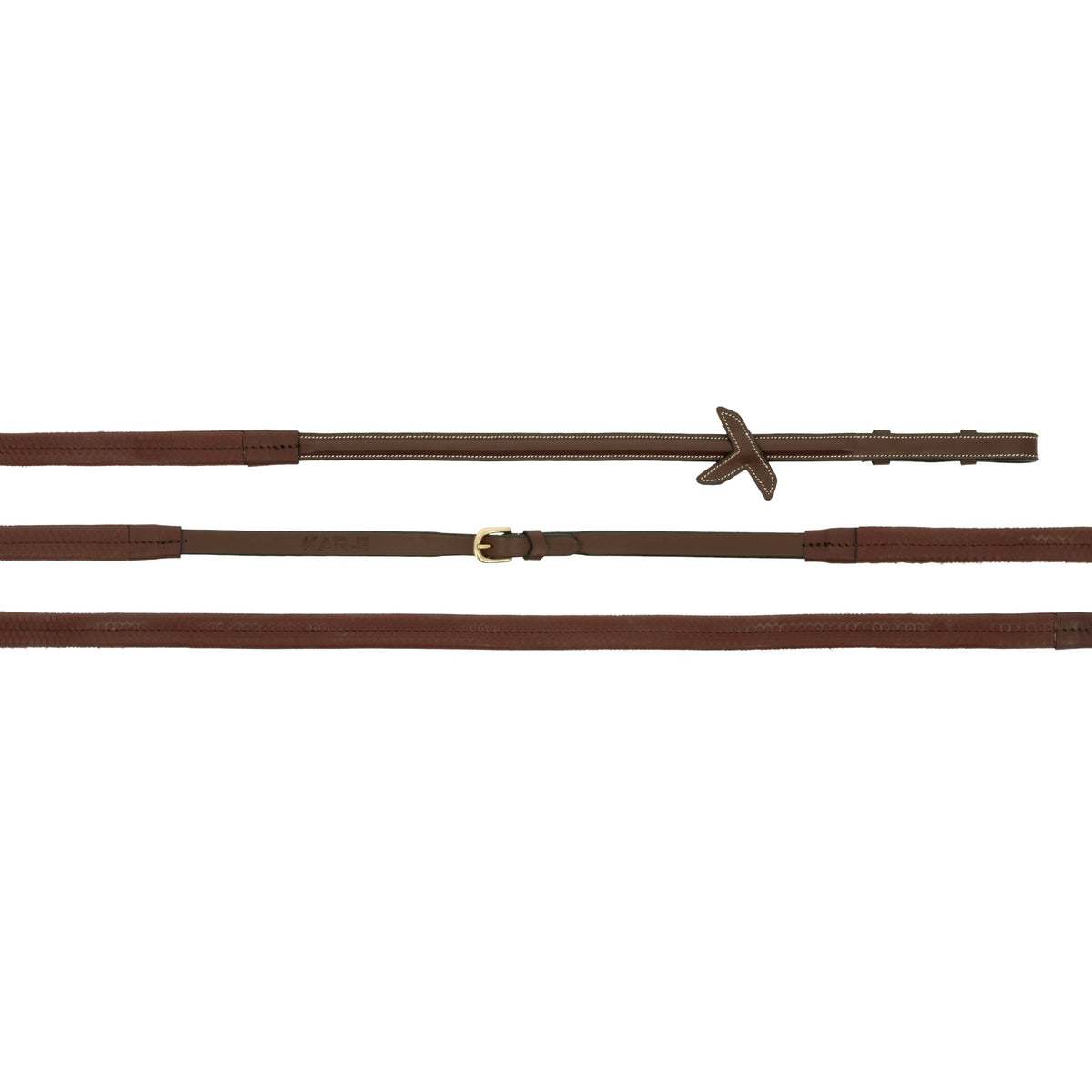 K by EQUITHÈME K-Soft Rubber Reins - Havana - 305021318_packshot_1