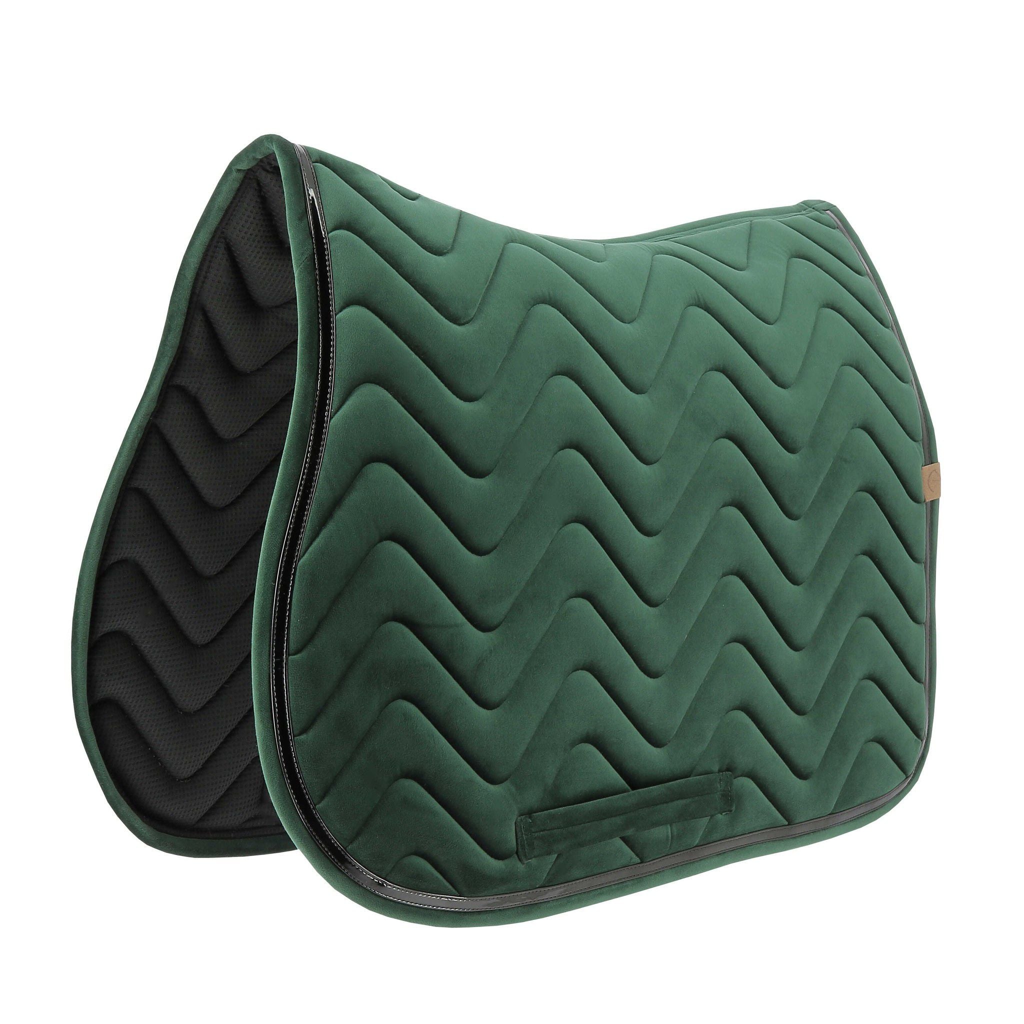 EQUITHÈME Glossy Saddle pad - All purpose Dark green 204761009