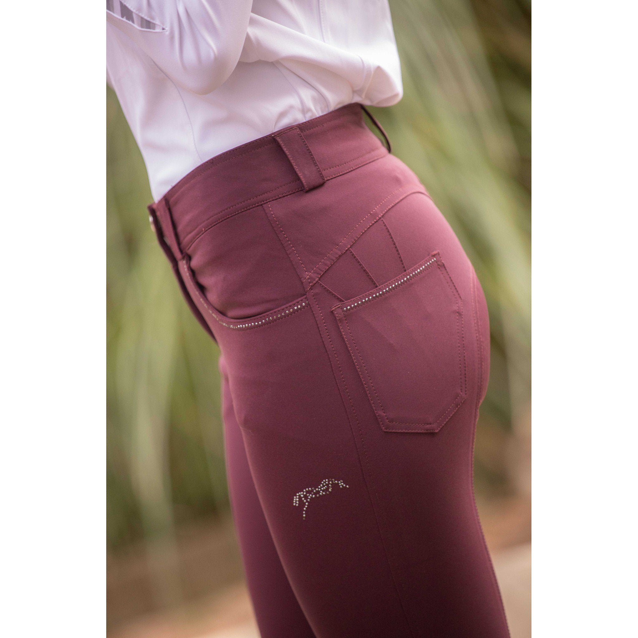 Pénélope Fun Stone Breeches - Ladies Plum 979918334