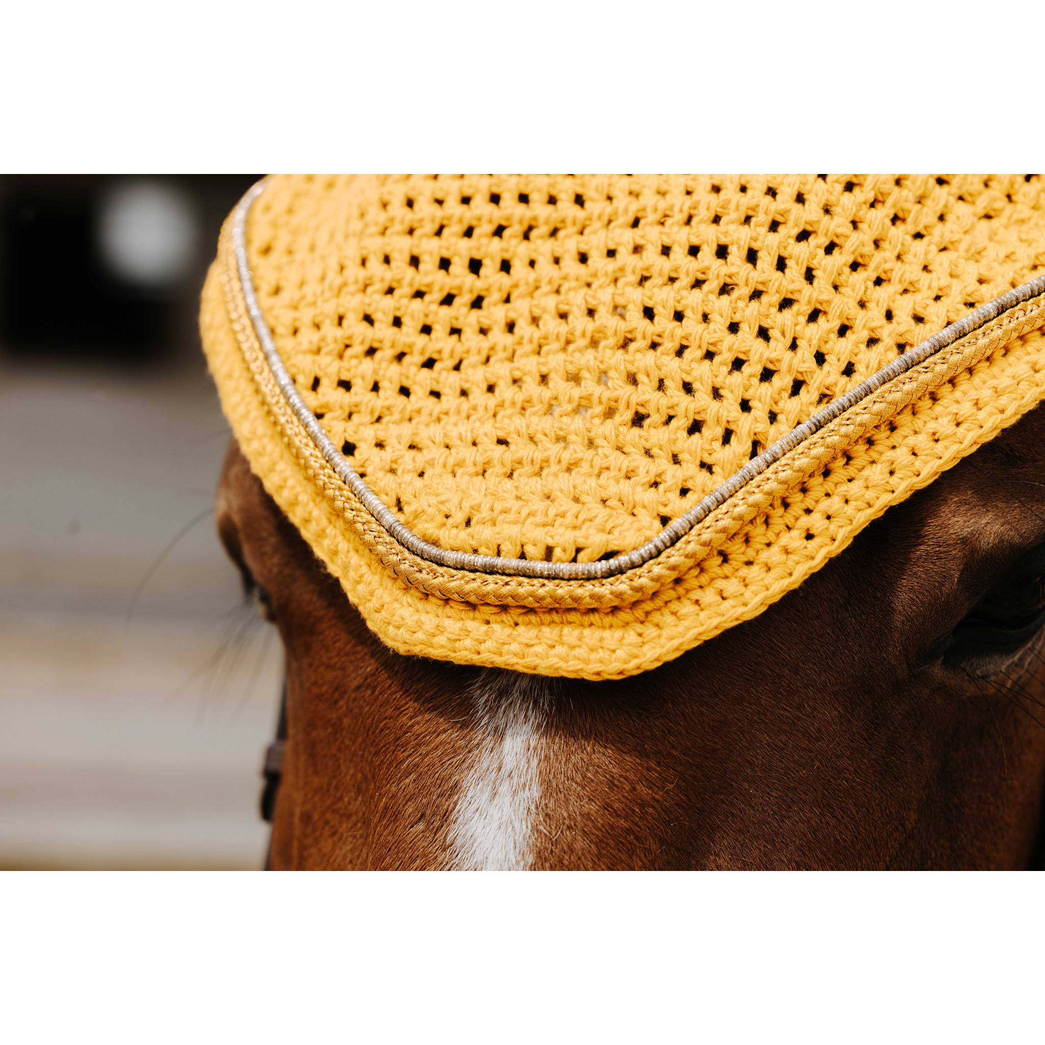 EQUITHÈME Hexalight fly veil Yellow 306882010