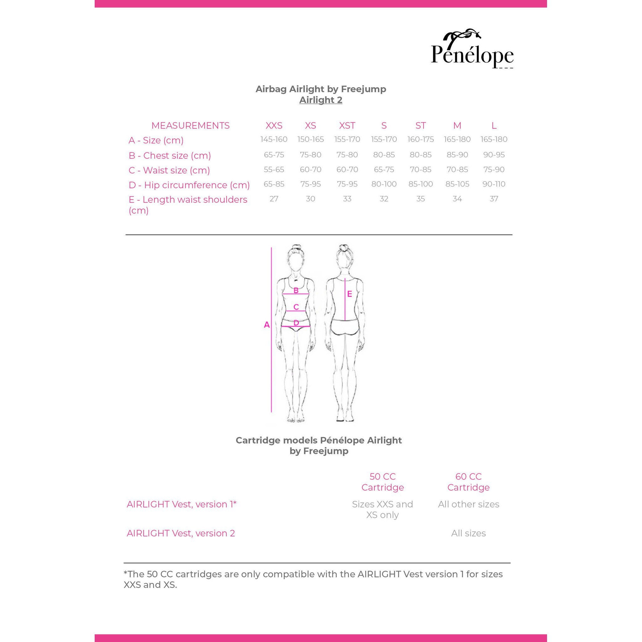 PENELOPE "Airlight 2" Air Vest for Women by Freejump Black 991920002