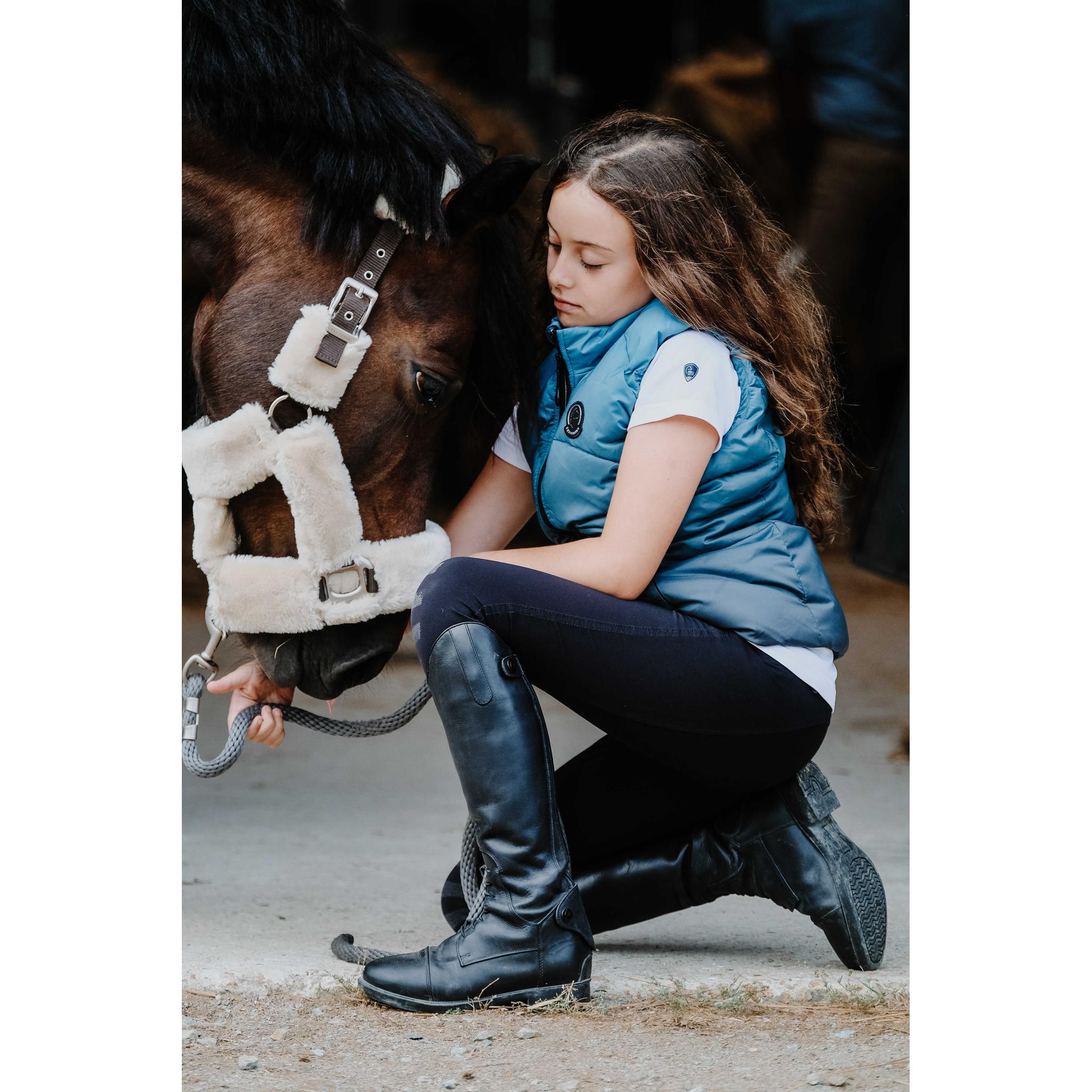 Je t'aime Vest EQUITHÈME Lina - Kids - Turquoise - 978063810_ambi_1