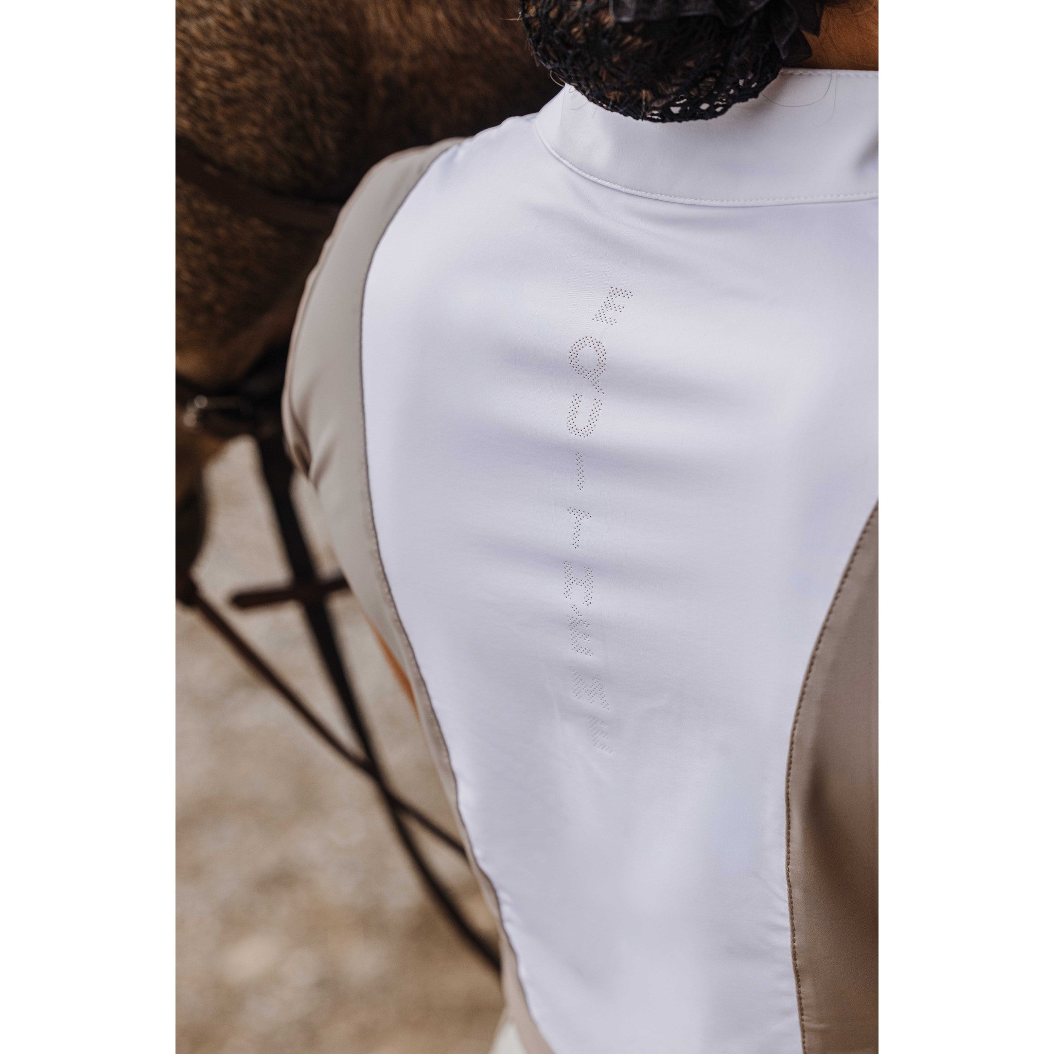 EQUITHÈME Tokyo Competition Polo - Women's Taupe - 962117271_ambi_3