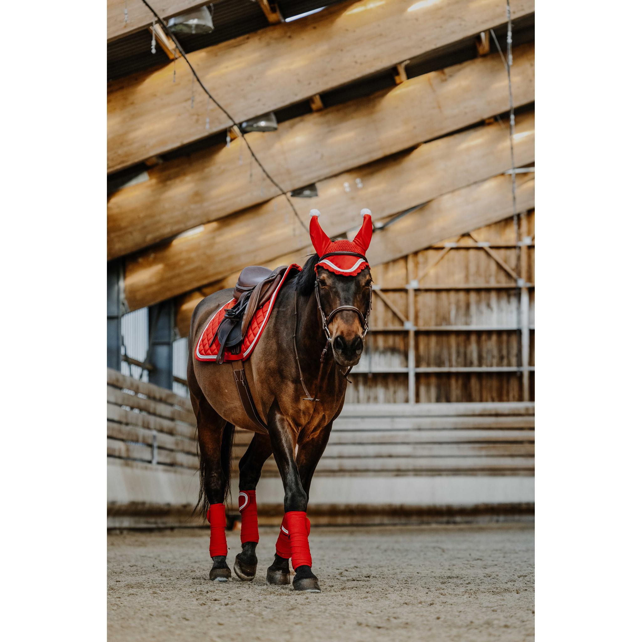 EQUITHÈME Xmas Saddle Pad - All purpose Red 204017303