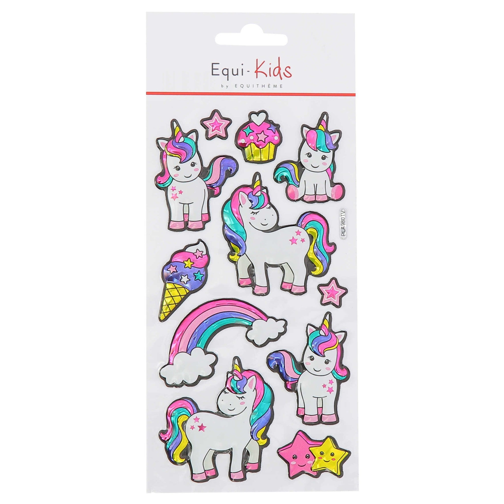 Equi-Kids Relief Unicorn Star Stickers Multicolour 901601006