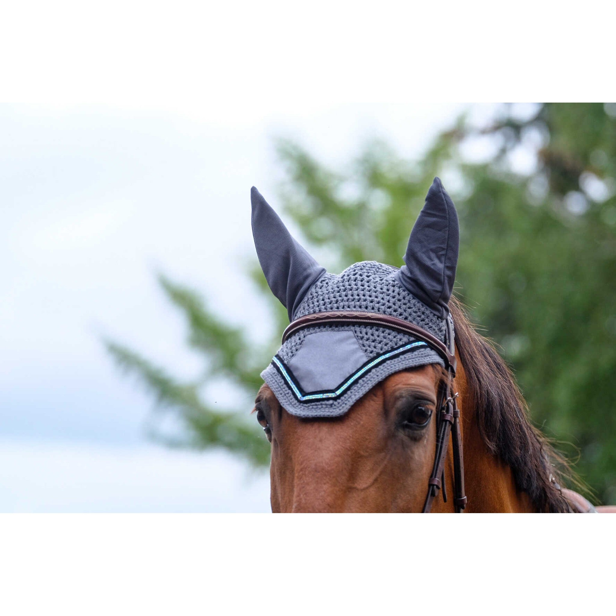 EQUITHÈME Domino Fly Veil Grey - 306975011_ambi_3