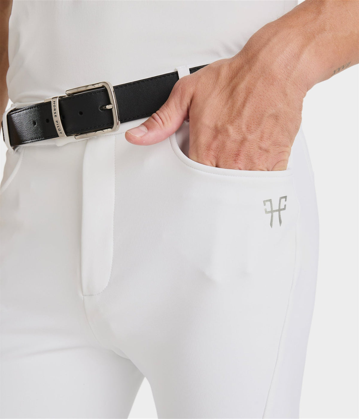 Horse Pilot X Perform Iconic Breeches Men - White