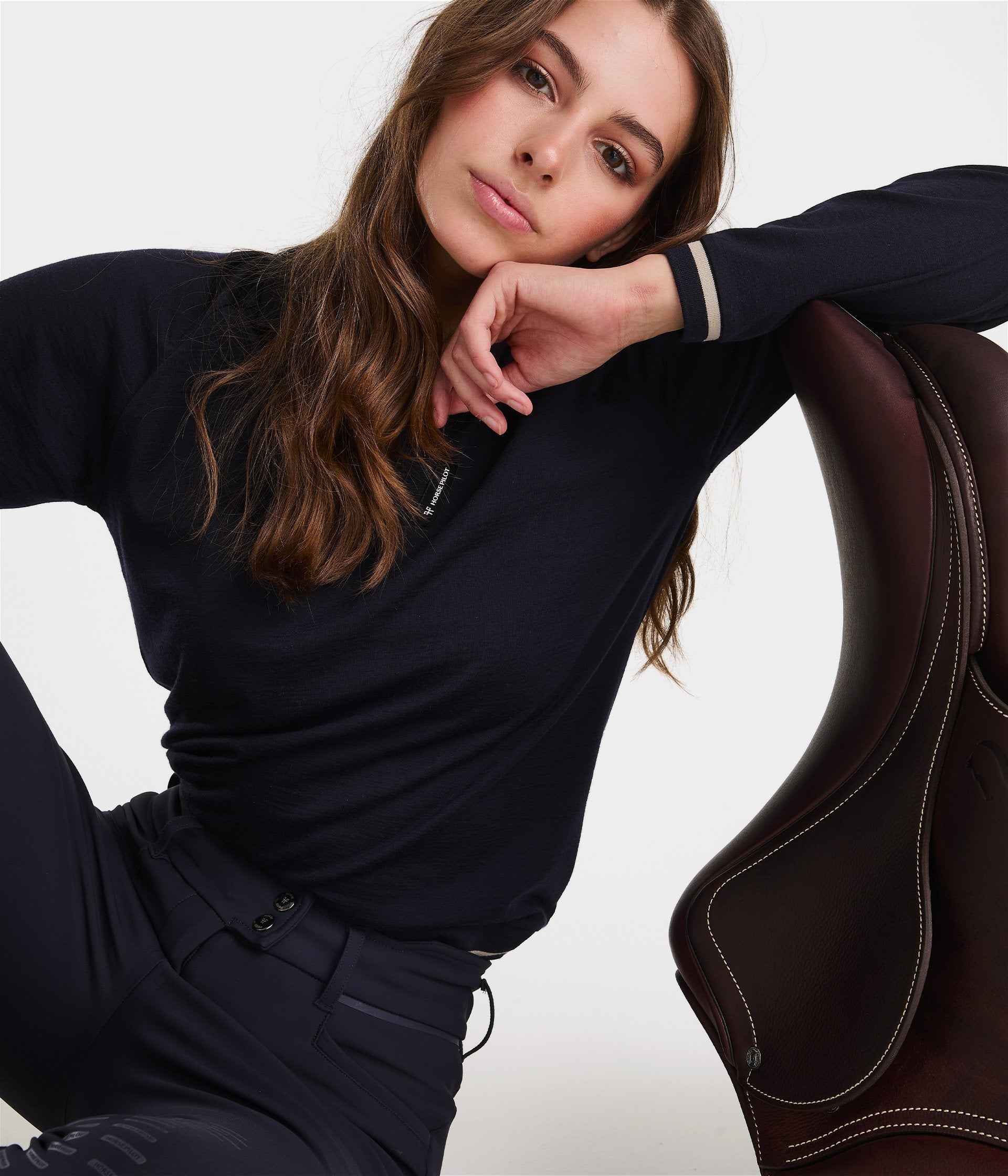 HORSE PILOT Merinos Polo Women - Dark Night