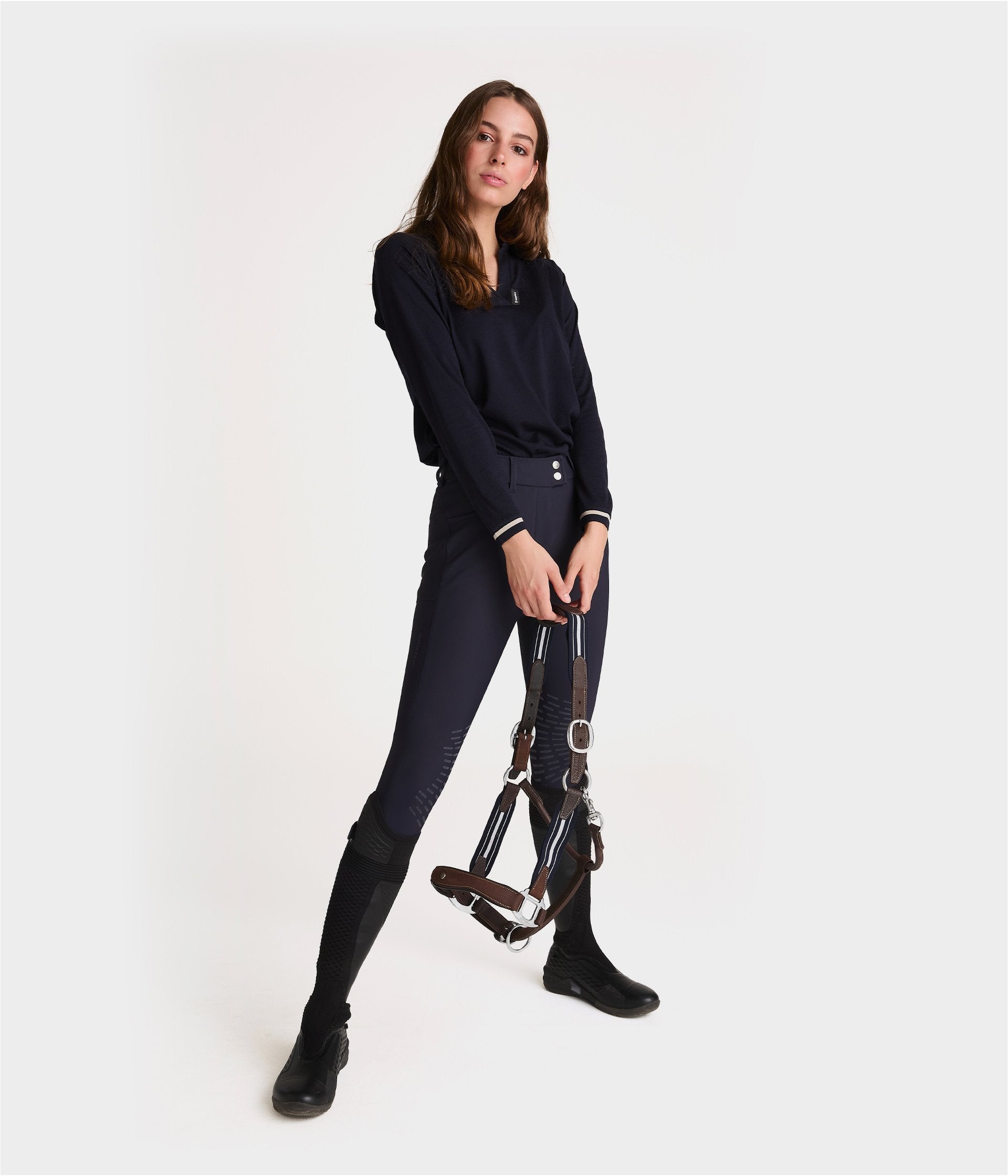 HORSE PILOT Merinos Polo Women - Dark Night