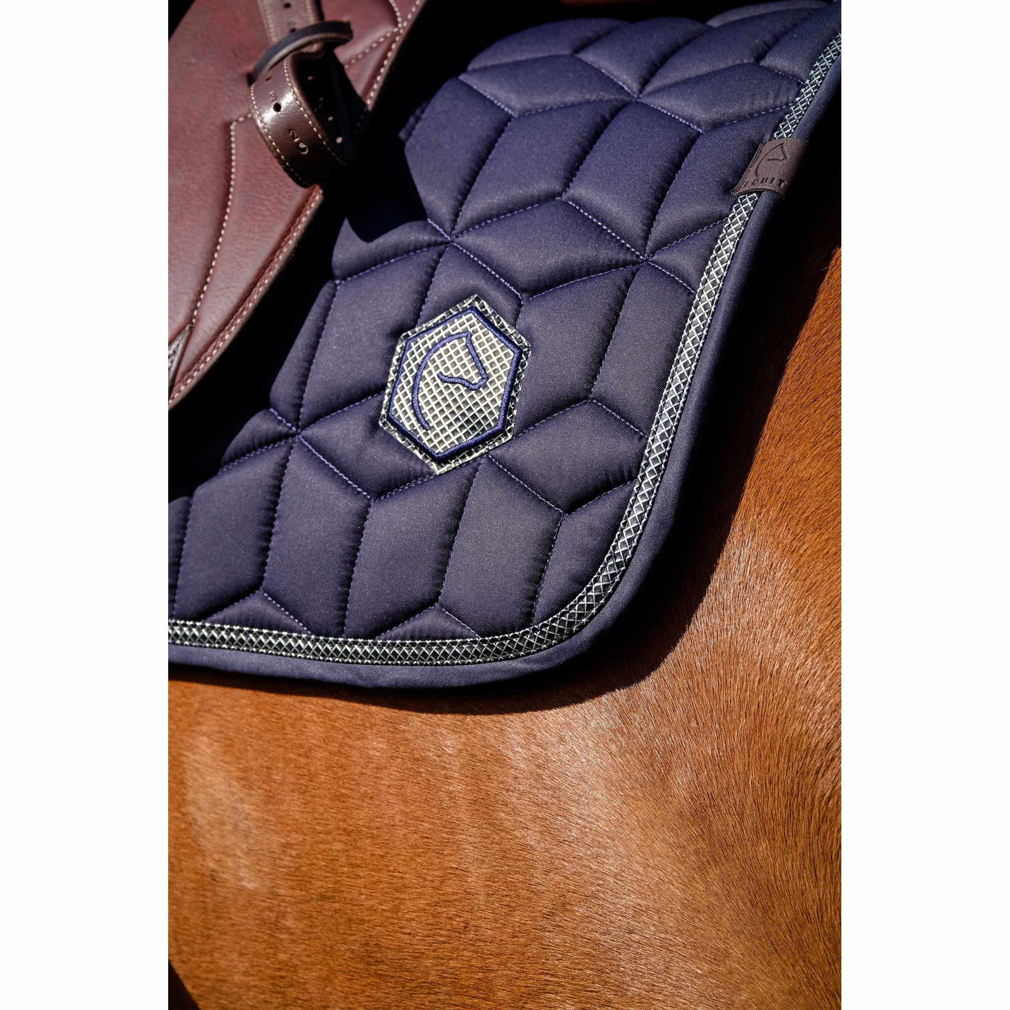 EQUITHÈME Softhex Saddle Pad - All purpose Navy blue 204005007