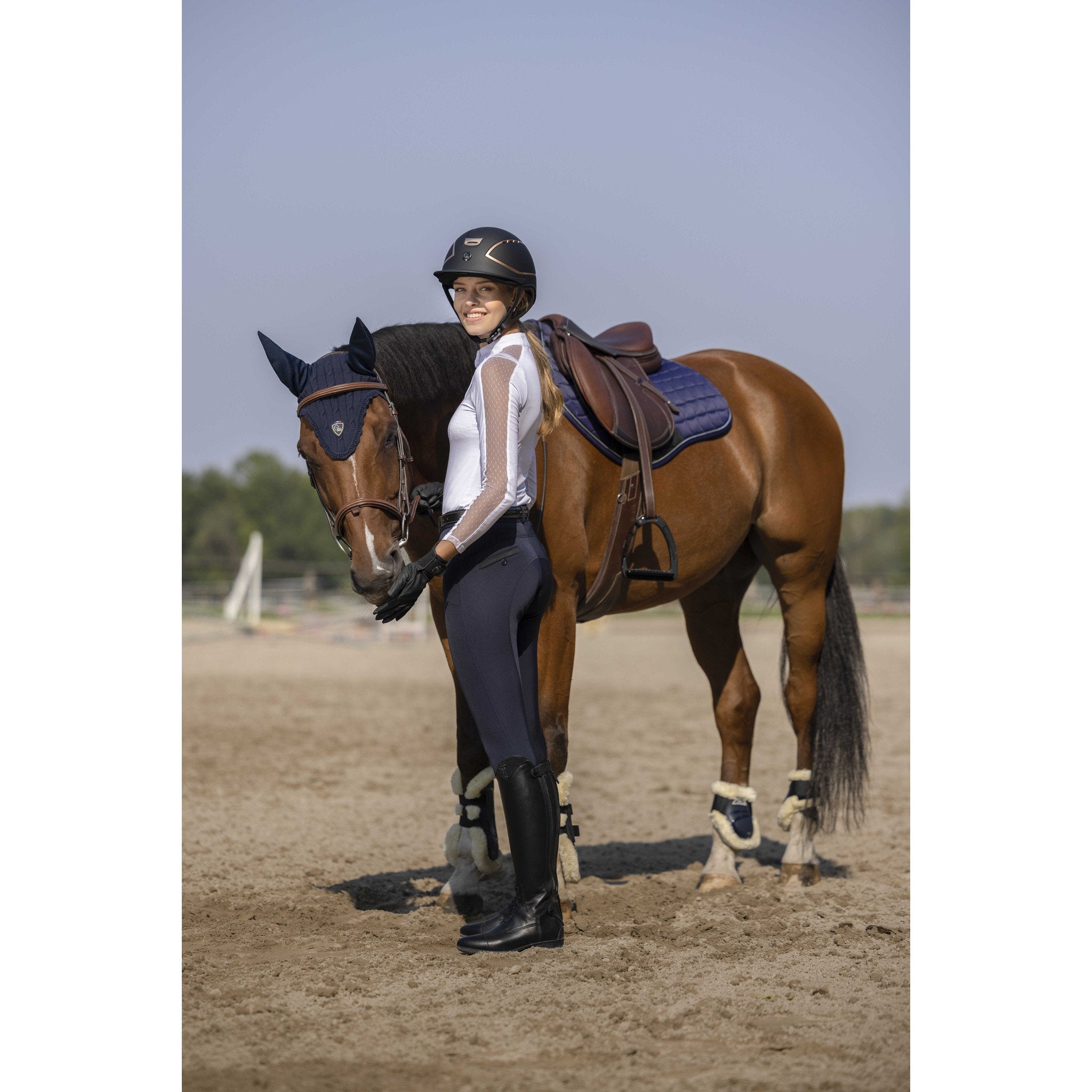 EQUITHÈME Safir Breeches - Ladies Navy blue/black 979357736