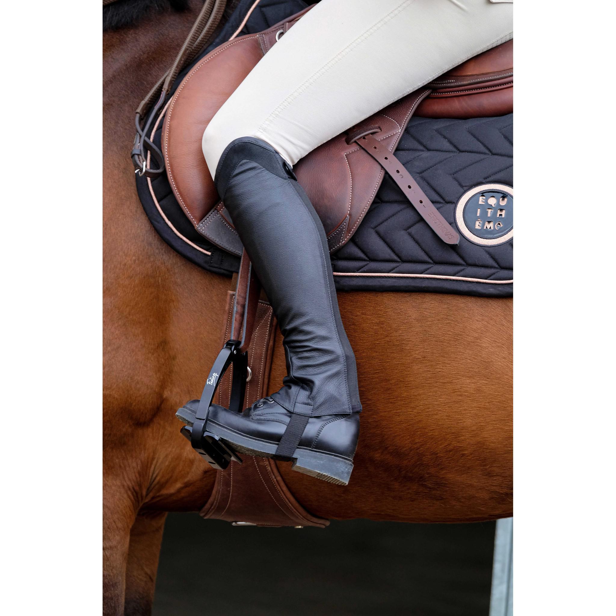 EQUITHÈME Sparkly Half Chaps - Adult Black 913220203
