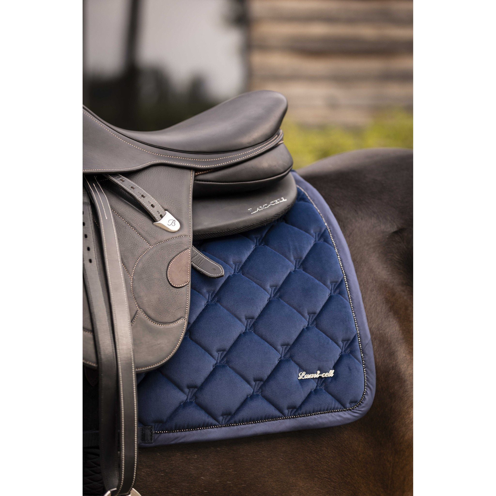 Lami-Cell Galaxy Velvet Saddle Pad - All purpose Navy blue 220033307