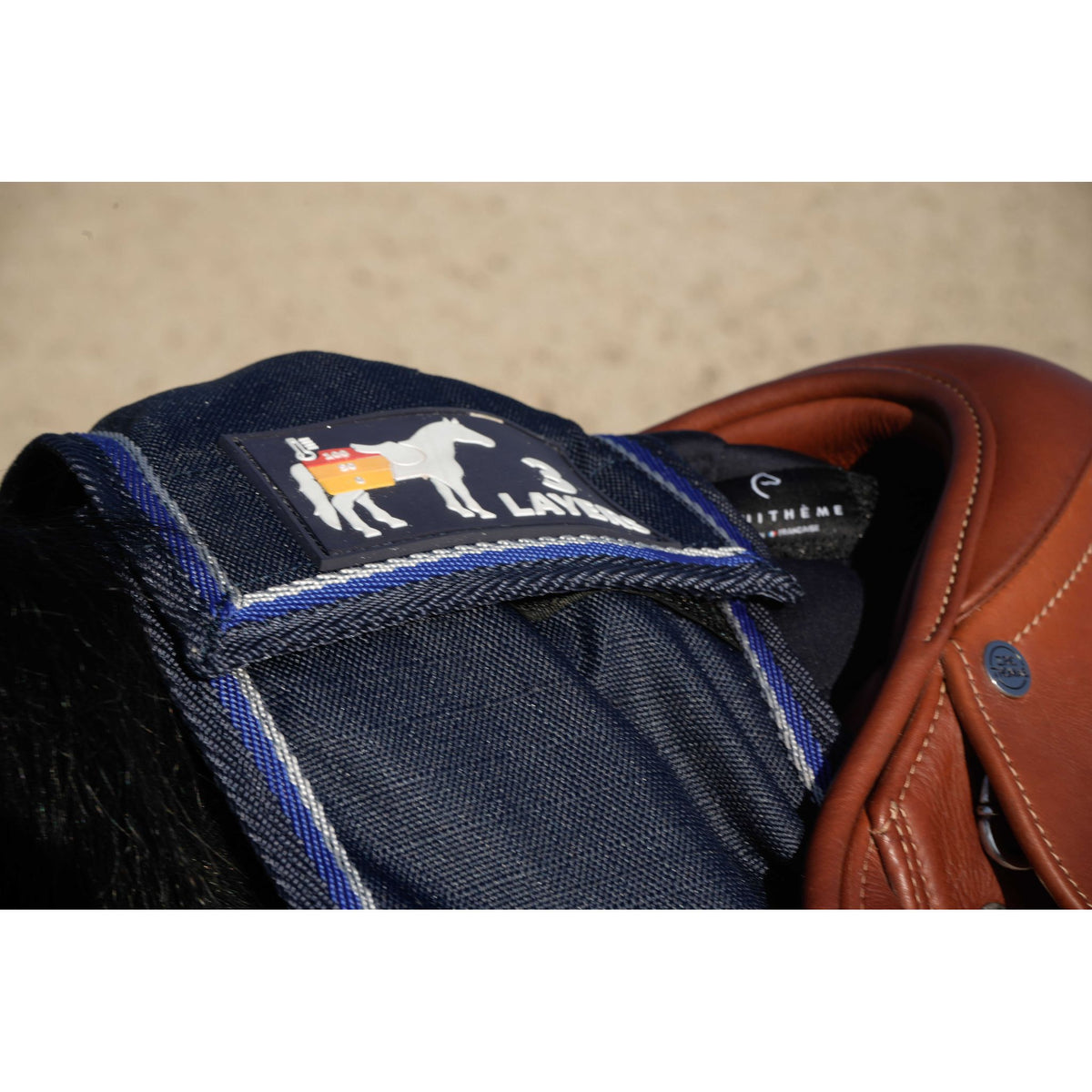 EQUITHÈME Classic 3 Layers Quarter Sheet - Navy blue - 400207140_ambi_2