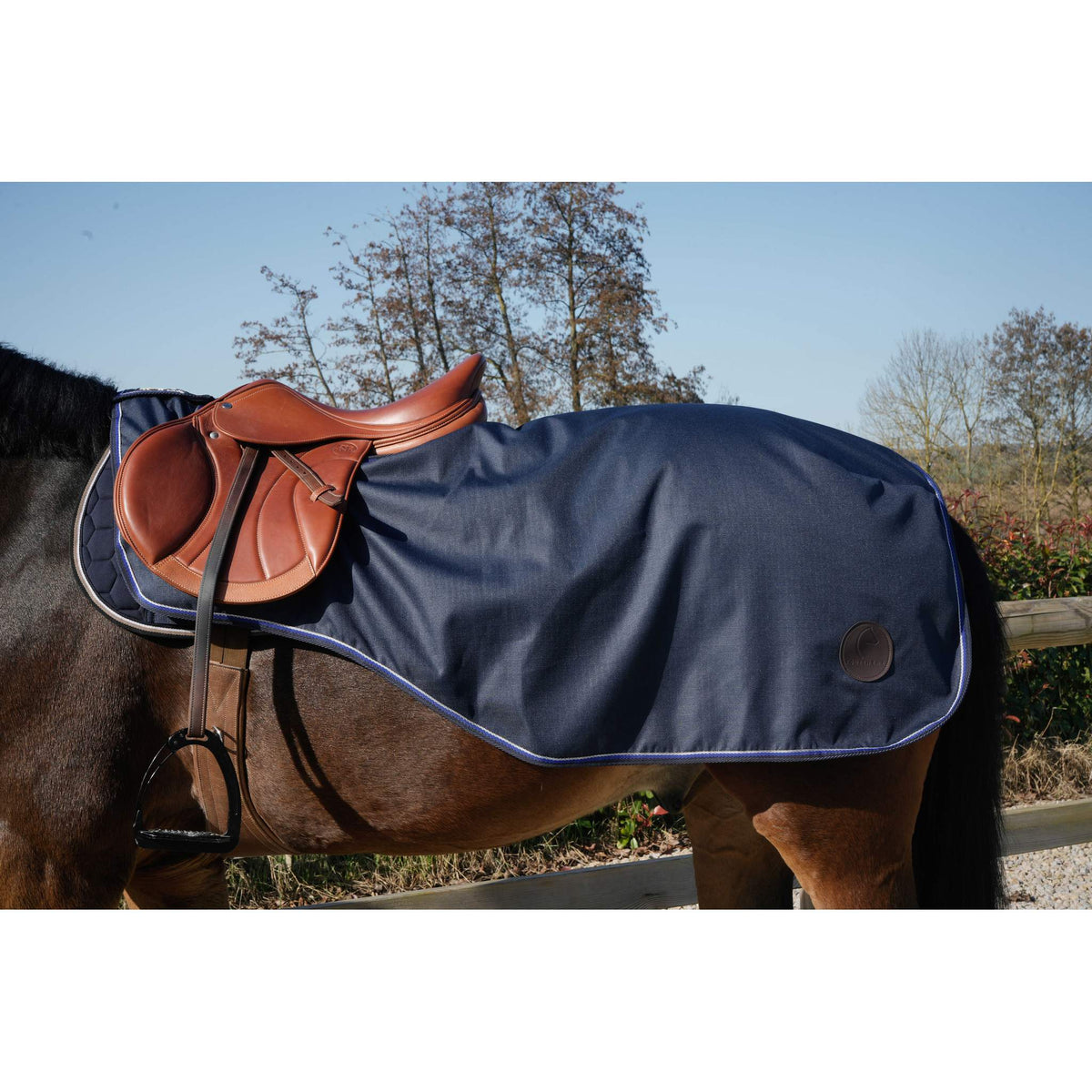 EQUITHÈME Classic 3 Layers Quarter Sheet - Navy blue - 400207140_ambi_3