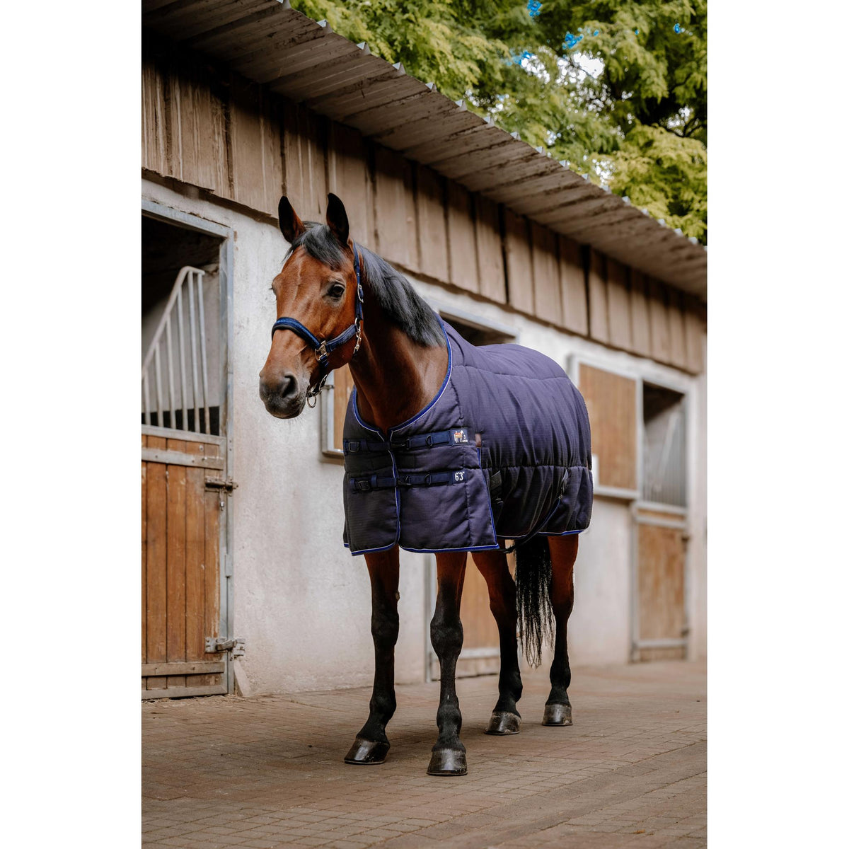 EQUITHÈME Classic 3 Layers Stable Blanket - Standard - Navy blue - 400614759_ambi_1