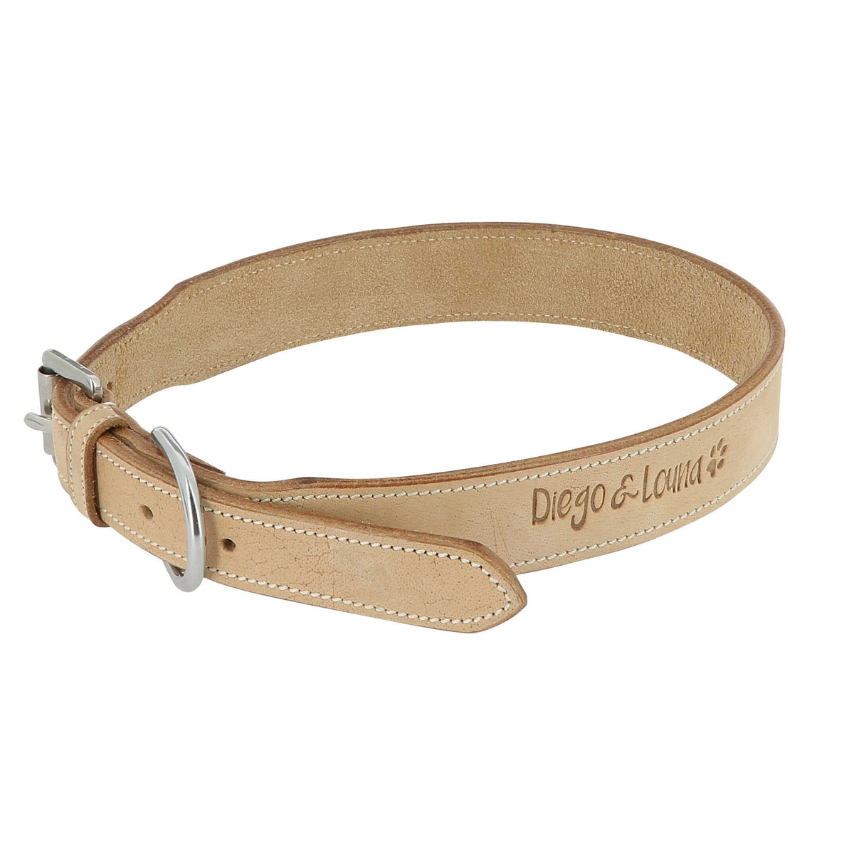 Diego & Louna Natural Leather Collar - Natural - 409210040_packshot_1