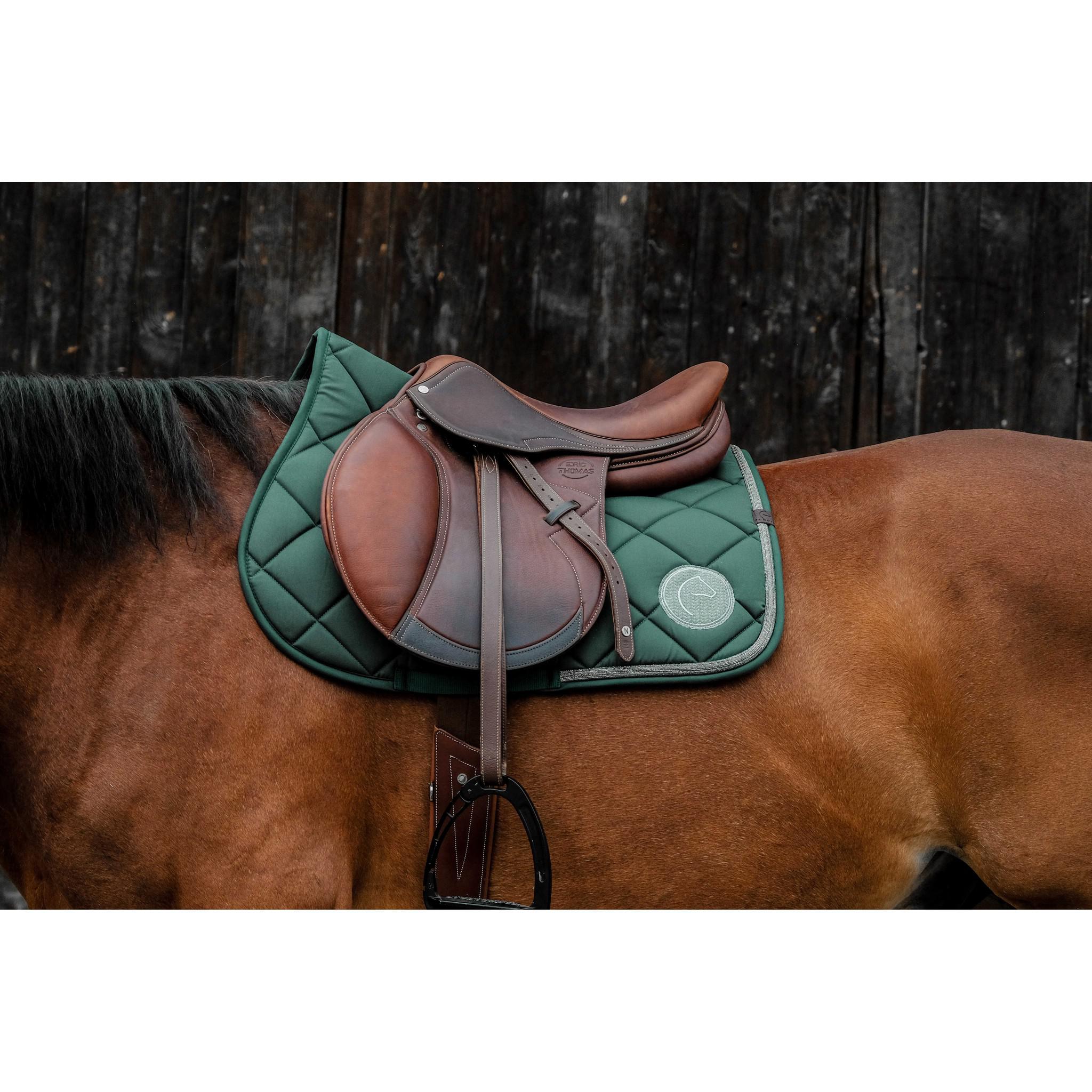 EQUITHÈME Badge 2.0 Saddle Pad - All purpose Dark green 204783009