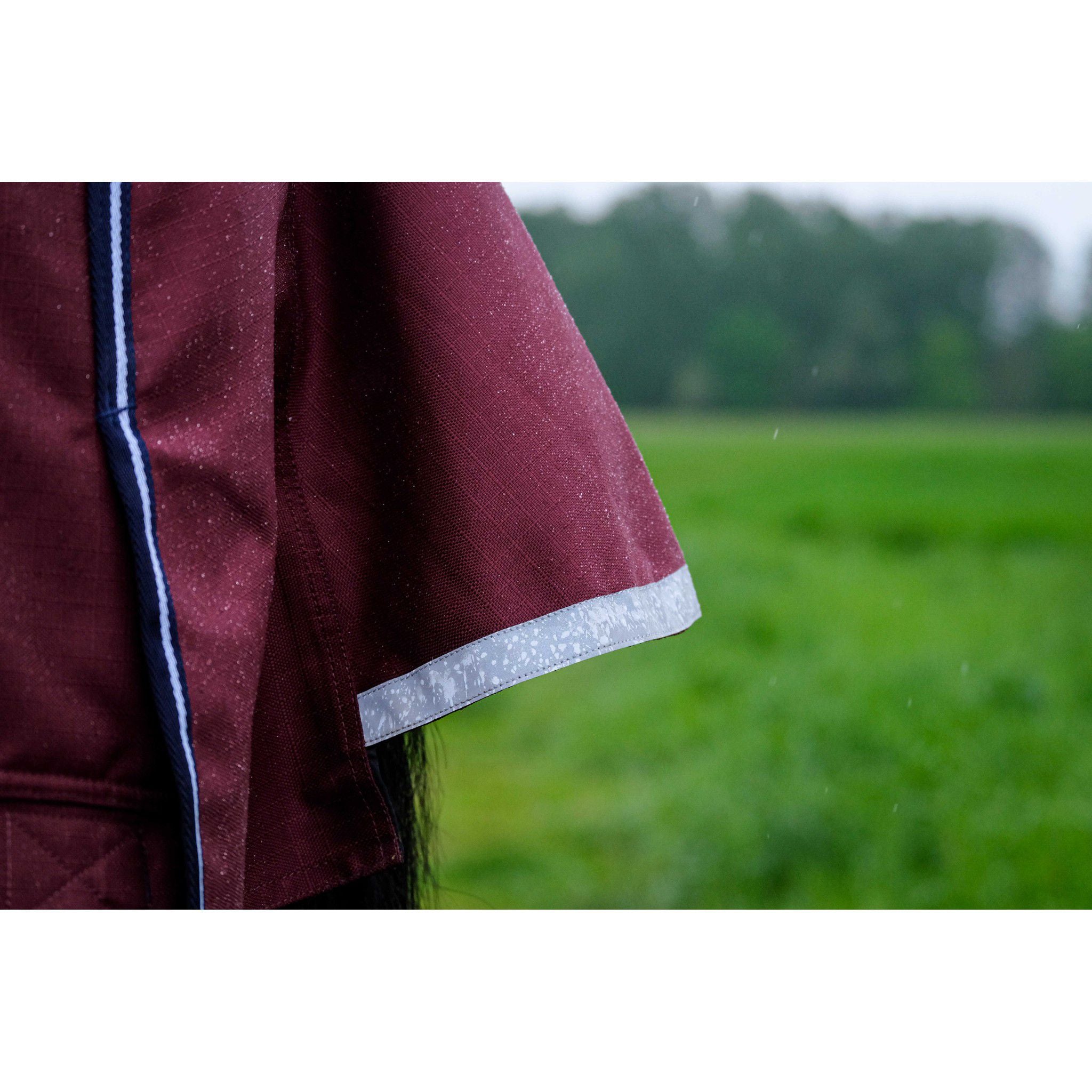 EQUITHÈME Tyrex 1200D Turnout sheet Reflec - High Neck Burgundy 400931363