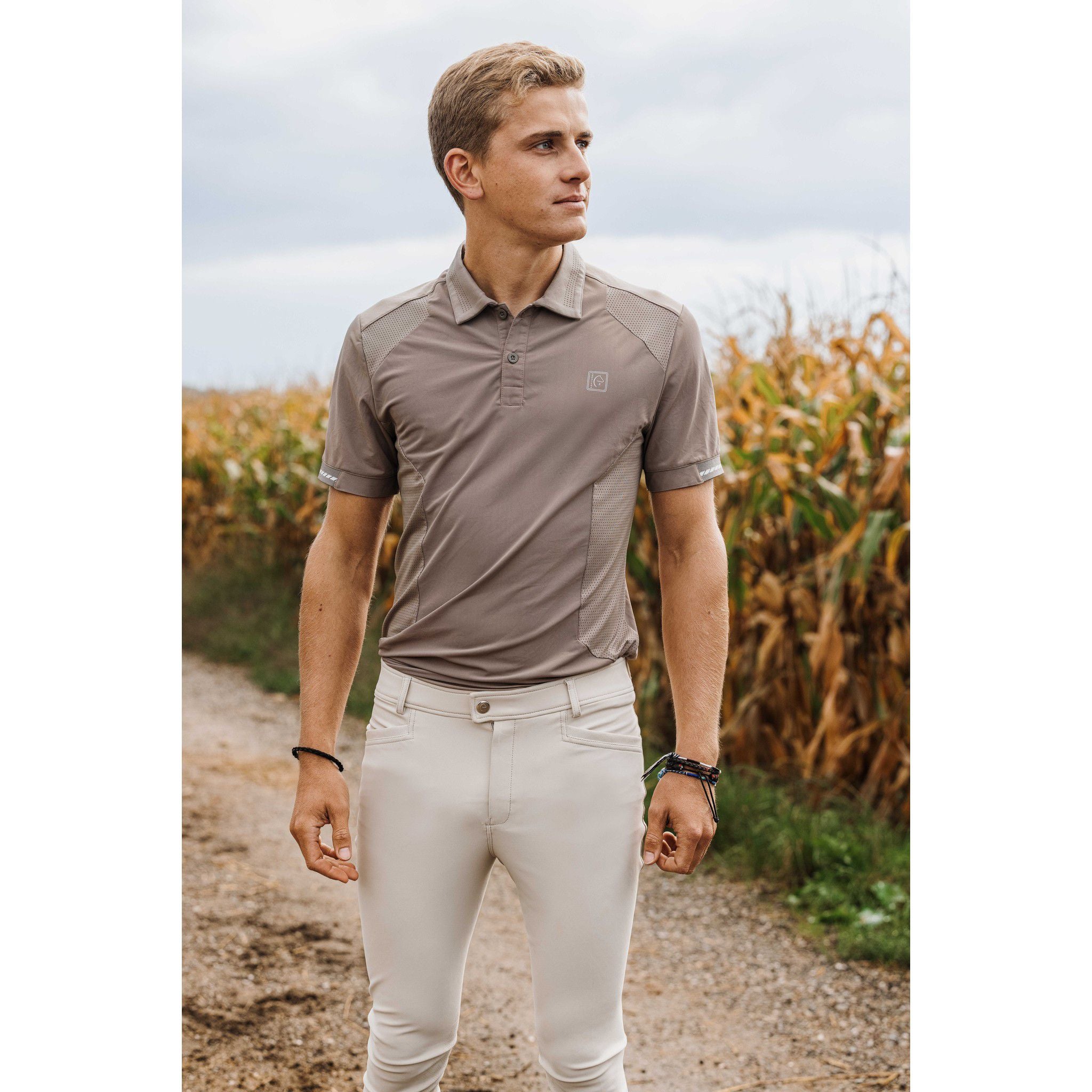 EQUITHÈME Eric Polo Shirt - Men Taupe 962088273