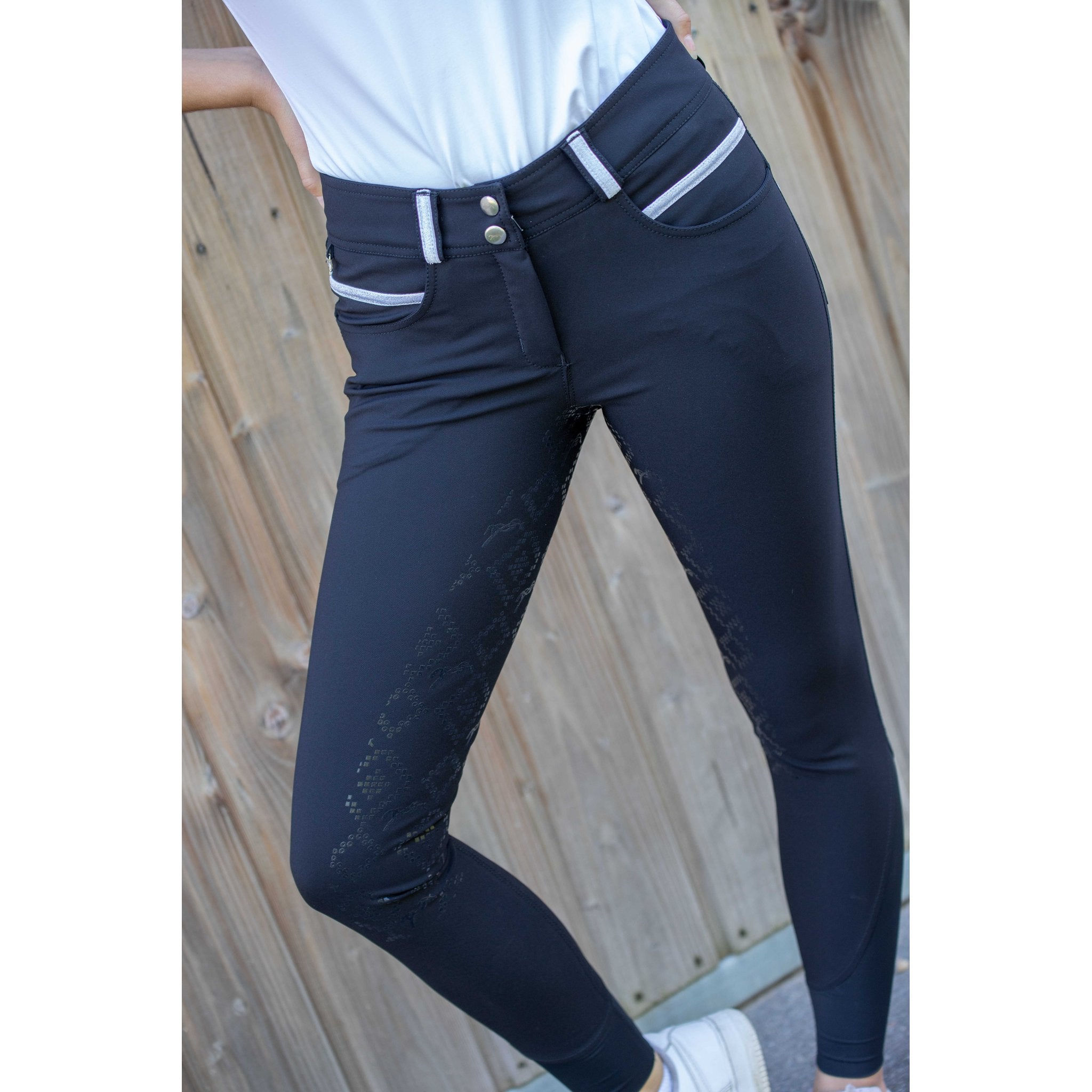 Penelope Fun Pushup Riding Pants with Silicone Full Seat - Women's Black - 979909234_zoom_4