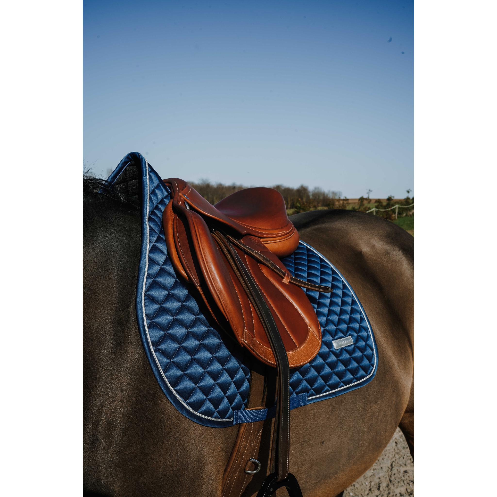 EQUITHÈME All-Purpose Saddle Pad - Mother-of-Pearl Steel blue - 204029040_ambi_2