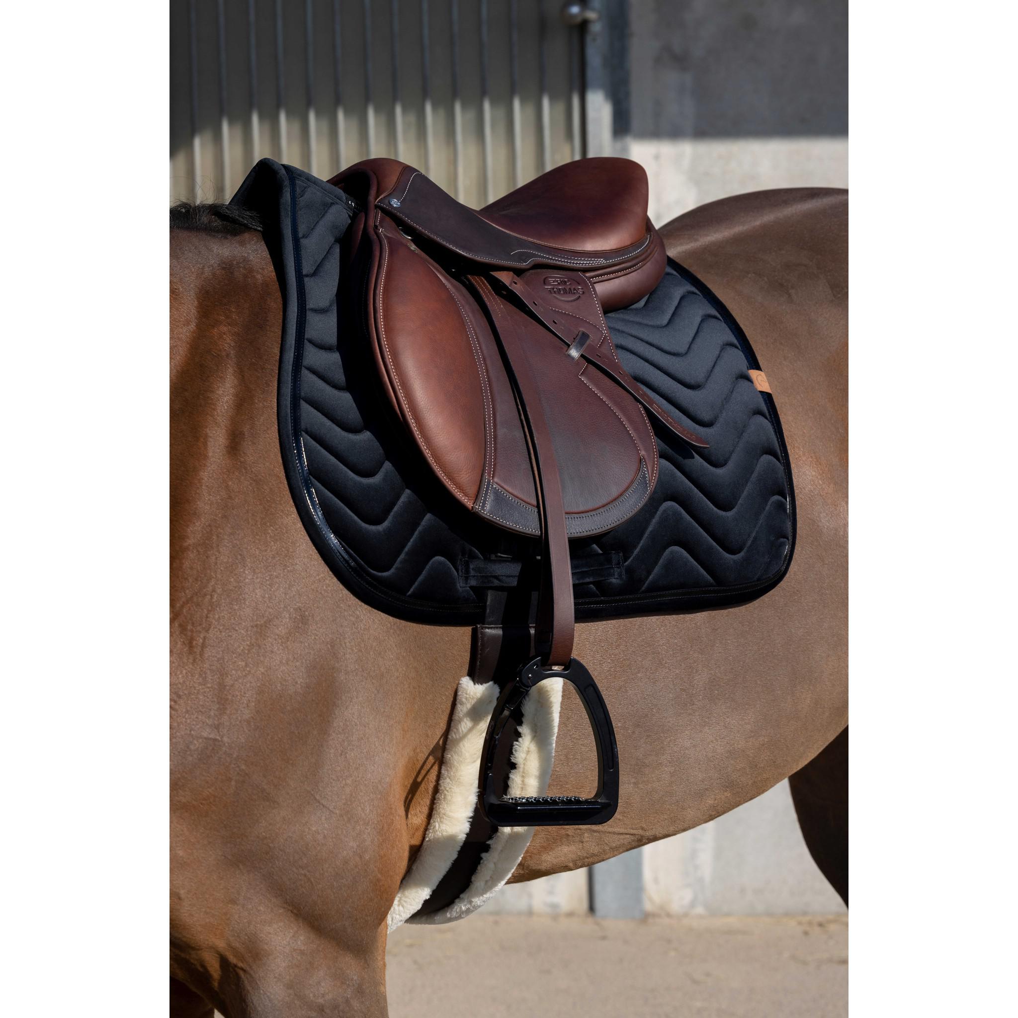 EQUITHÈME Glossy Saddle pad - All purpose Black 204761002