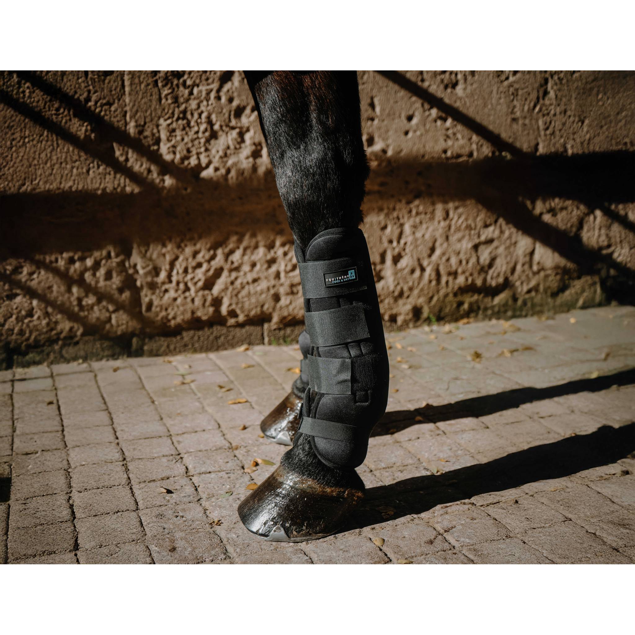 EQUITHÈME Cool&dry Refreshing Leg Wraps - FRESH Black - 530000003_ambi_2