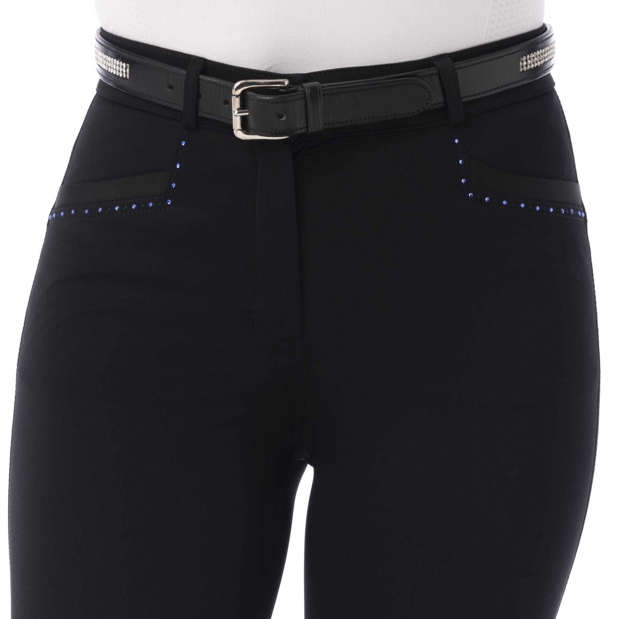 EQUITHÈME Safir Breeches - Children Black/blue 979356214
