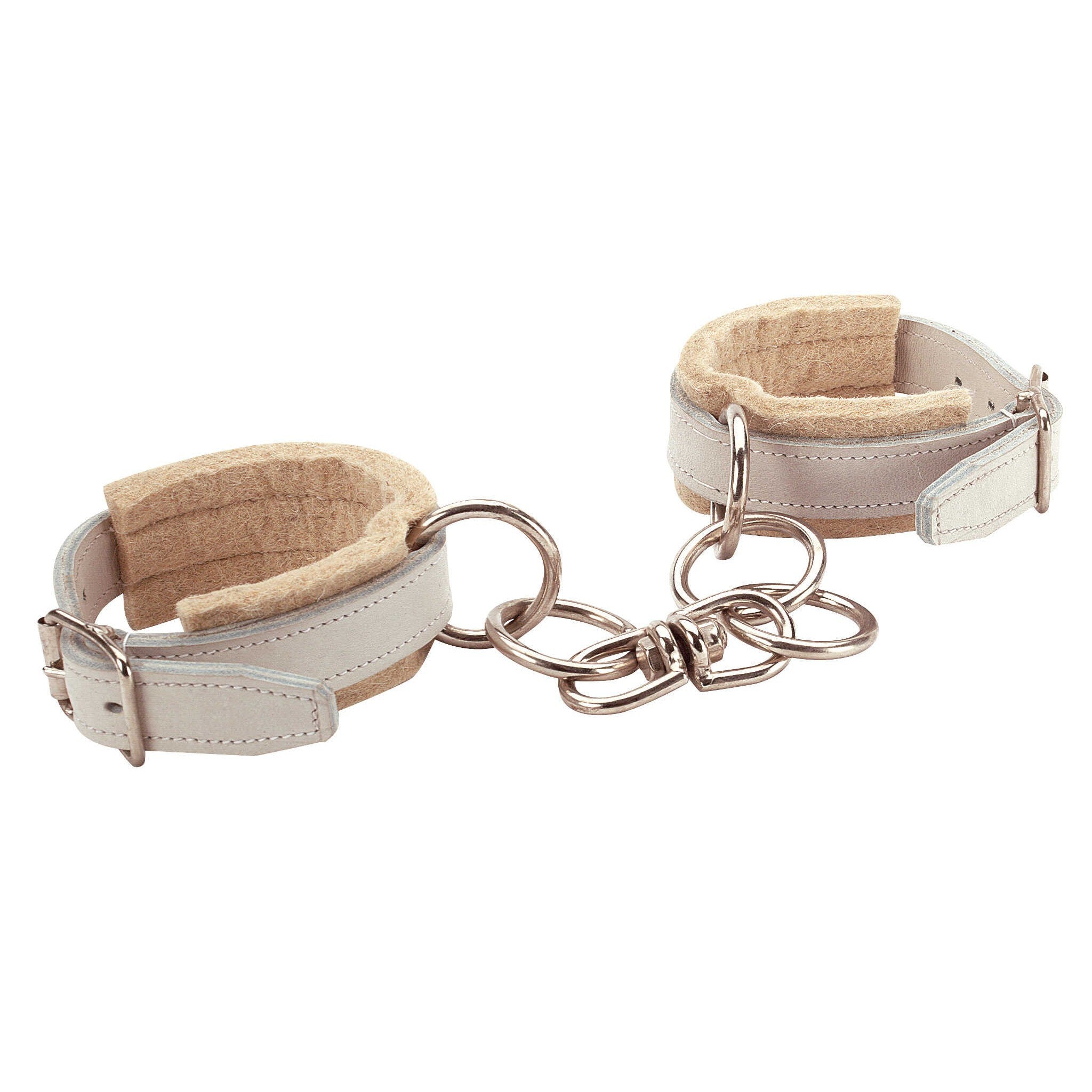 Norton Pro Chromed leather and felt hobbles Beige 306421