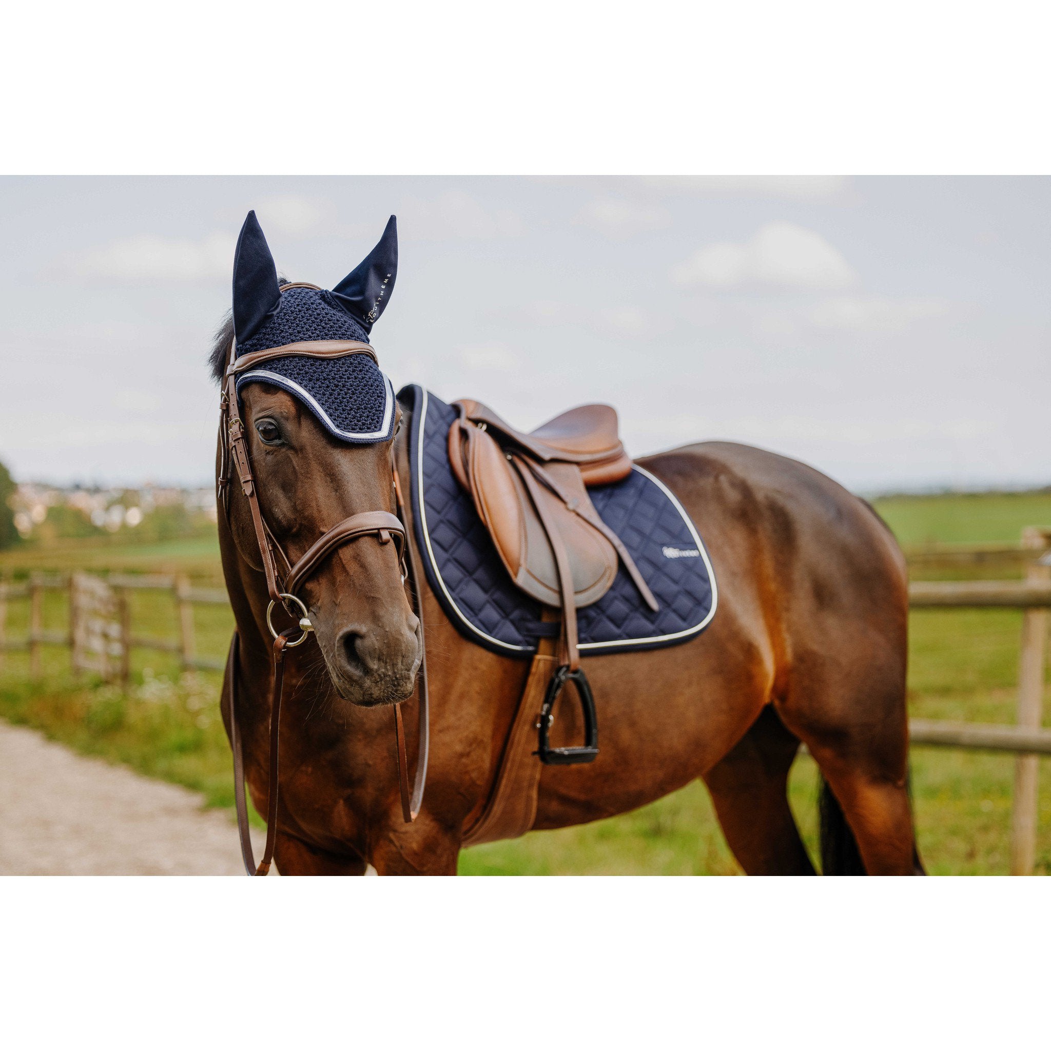 Je t'aime EQUITHÈME Mirror Saddle Pad - All purpose Blue 204505007